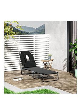 Product photograph of Outsunny Sun Lounger from very.co.uk