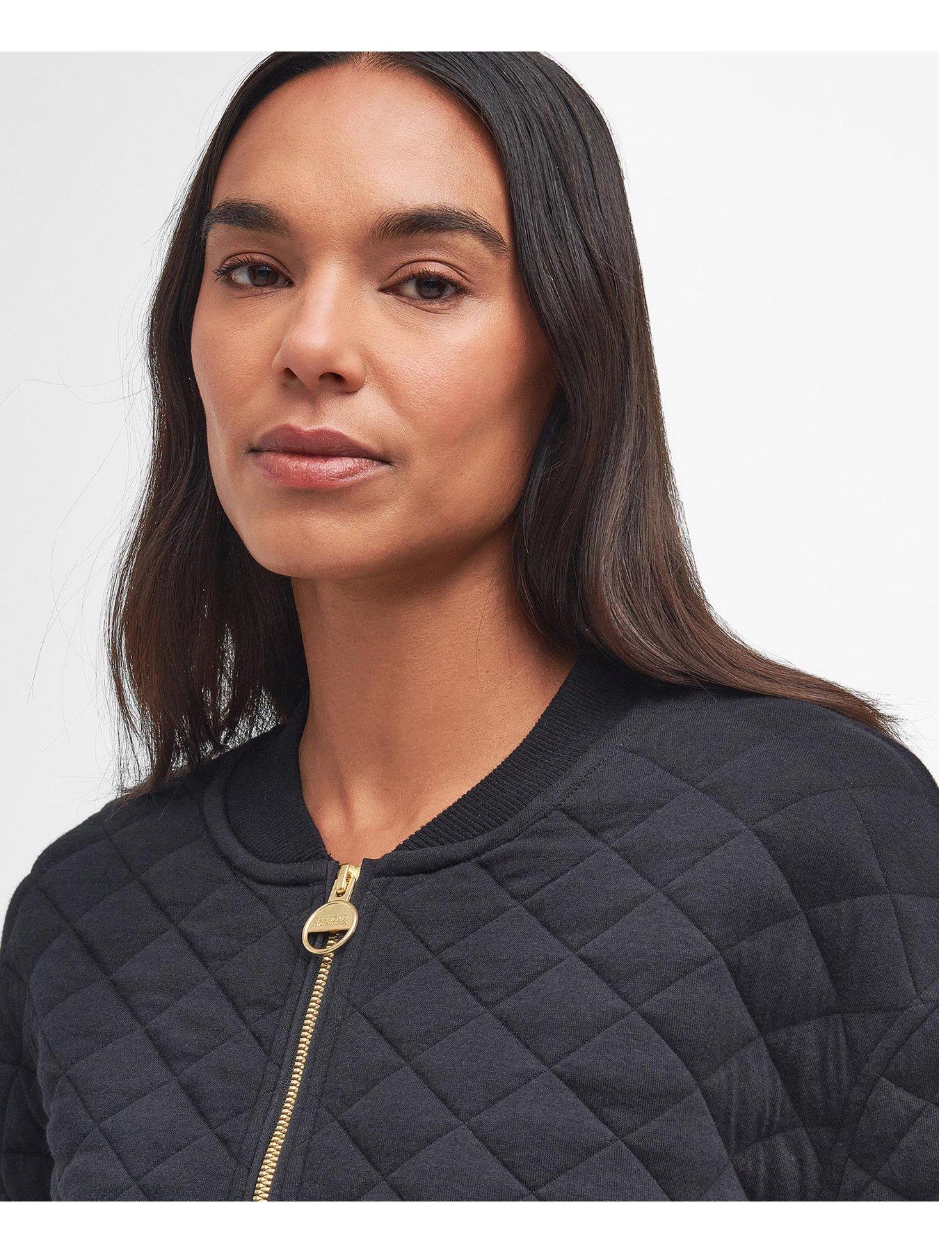 Barbour International Alicia Quilted Bomber Jacket - Black | Very.co.uk