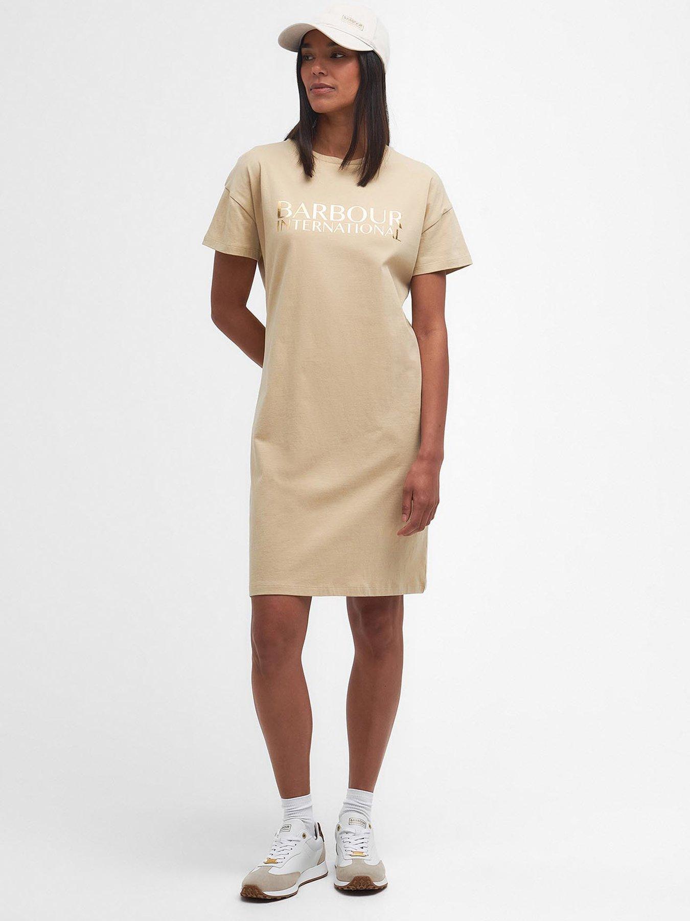 Beige jersey dress outlet