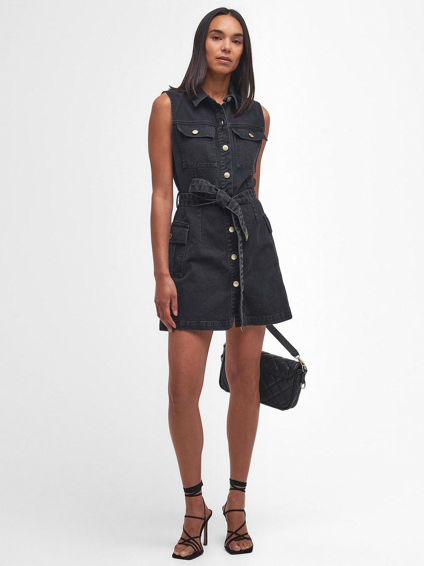 Barbour International  Tamsin Denim Mini Dress - Black - Discount £40