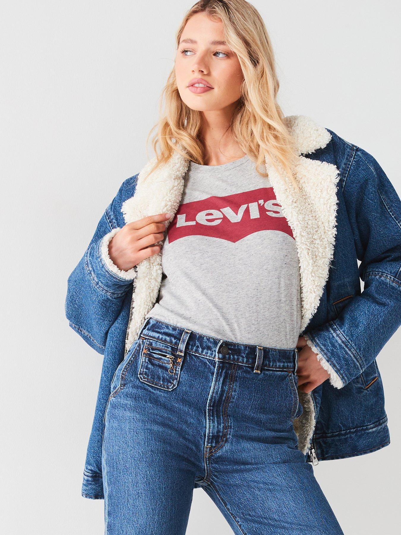Image 4 of 5 of Levi's Ribcage Bell Jeans - Moment Of The Month Blue