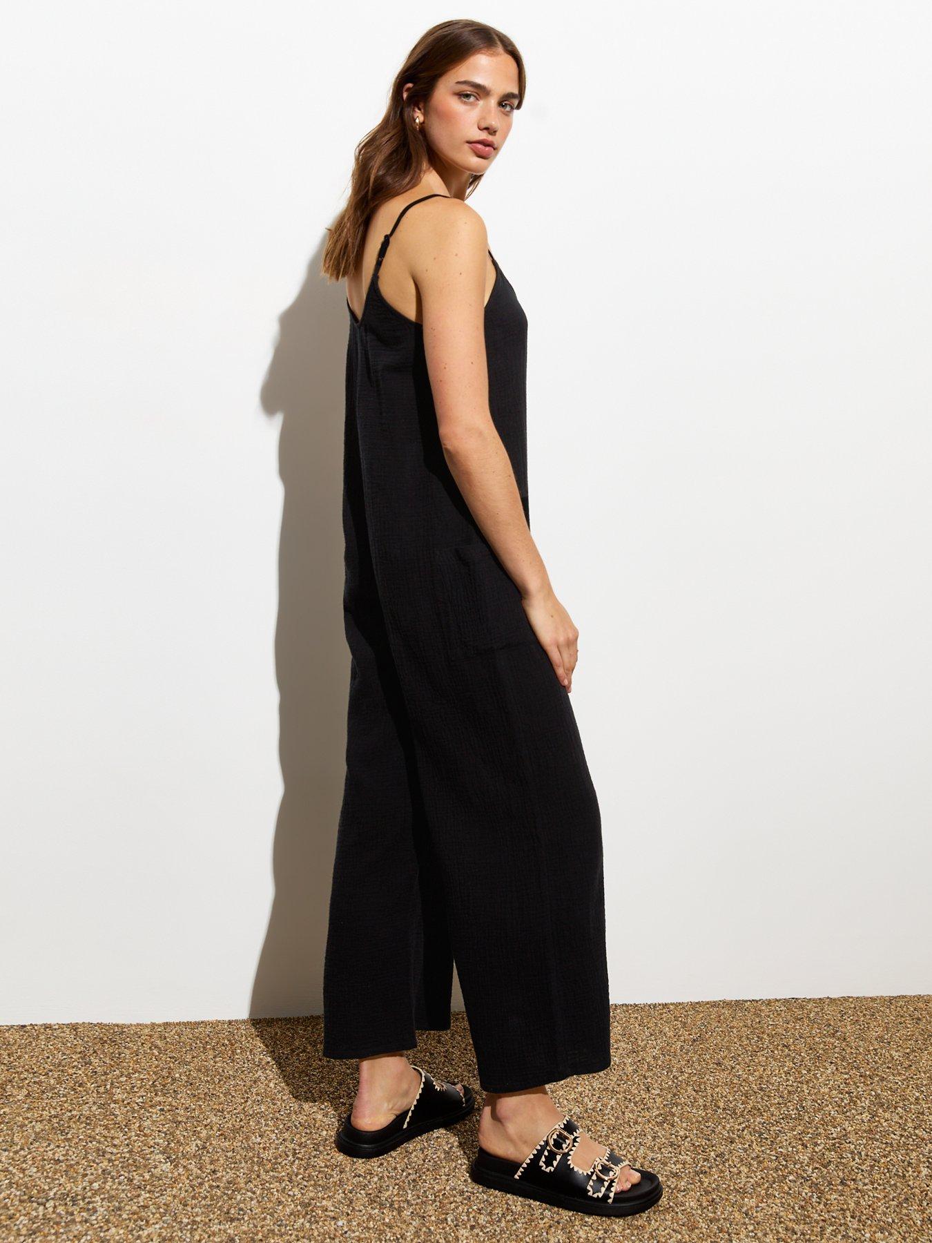 Black slouchy jumpsuit on sale