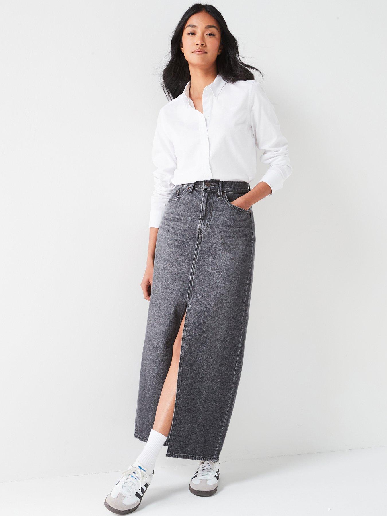 undefined Ankle Column Skirt - Adventure Seeker - Grey
