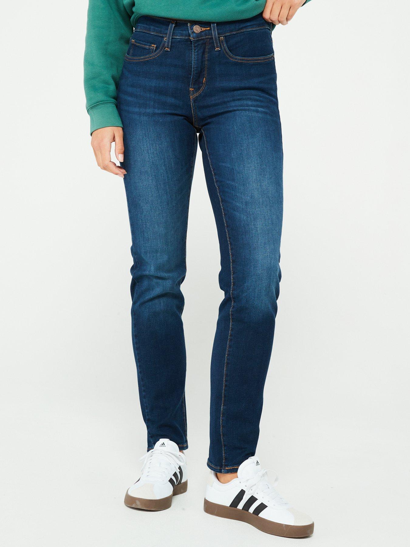 Levi's 312 Shaping Slim Jeans, Blue, Size 27, Inside Leg 32, Women