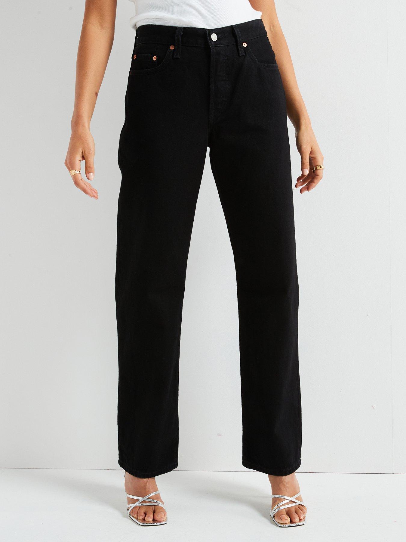Levi's 501 90s Jeans, Black, Size 27, Inside Leg 32, Women