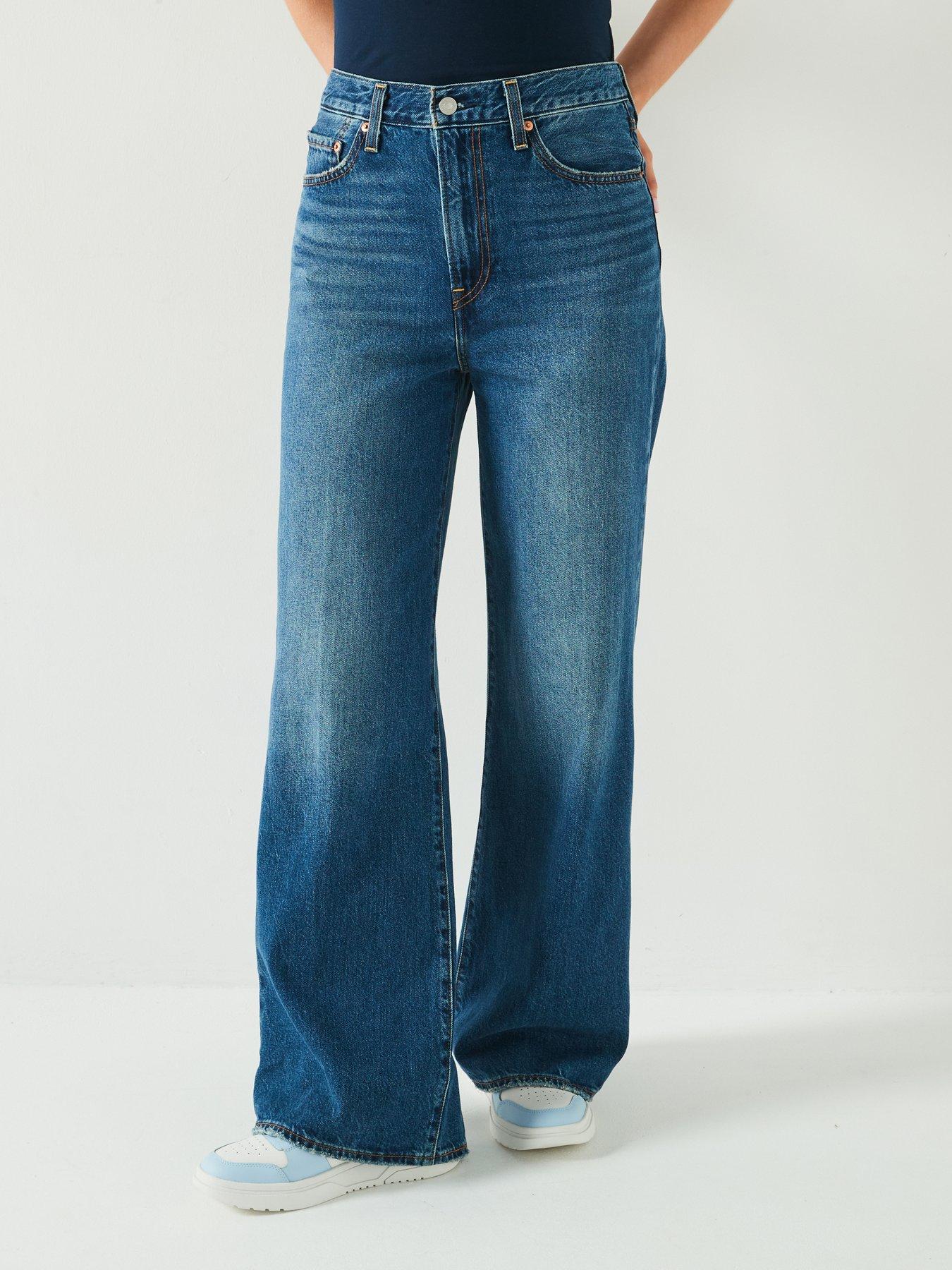 Levi'S Women'S Ribcage Wide-Leg Jeans - Polar Perimiter - Blue
