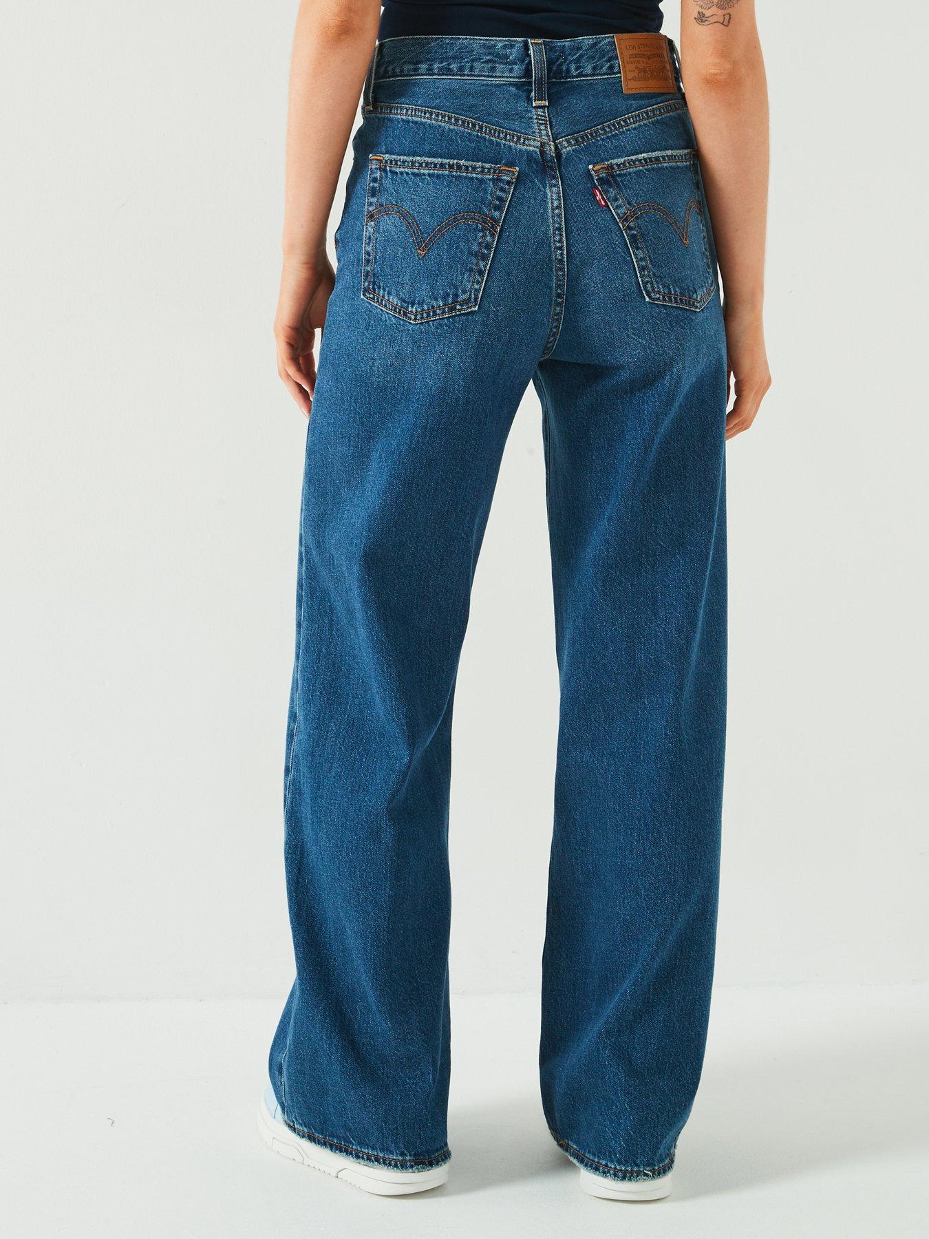 Image 2 of 5 of Levi's Ribcage Wide Leg Jeans - Polar Perimiter Blue