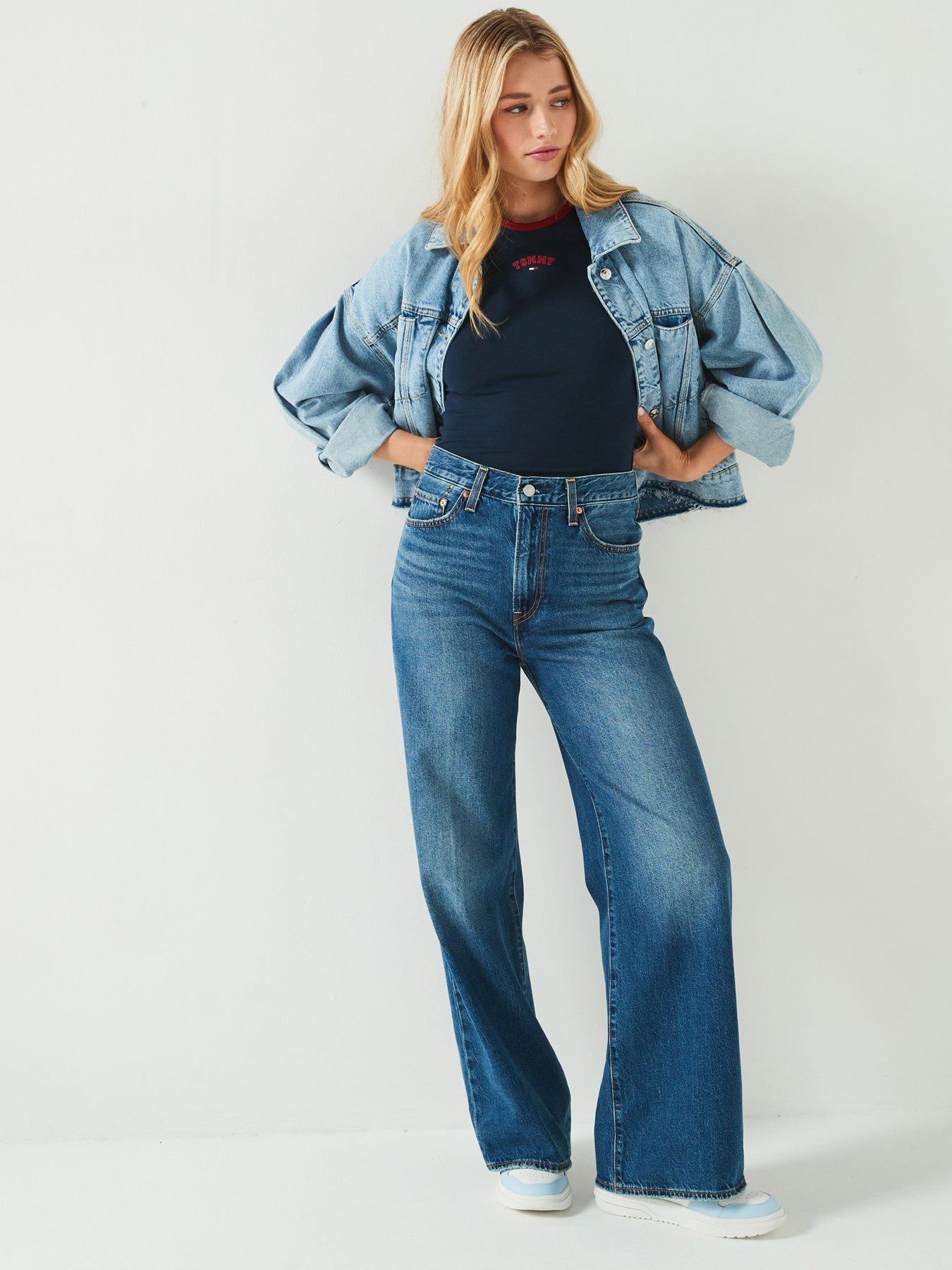 Image 5 of 5 of Levi's Ribcage Wide Leg Jeans - Polar Perimiter Blue