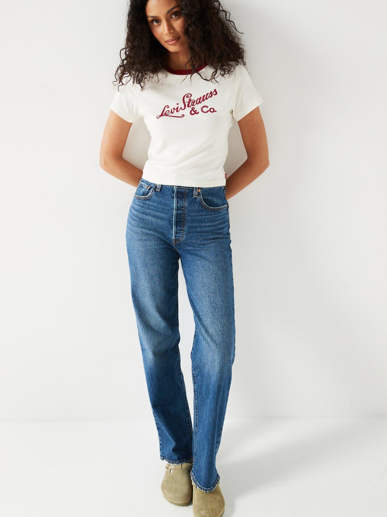 Levi ribcage jeans uk best sale