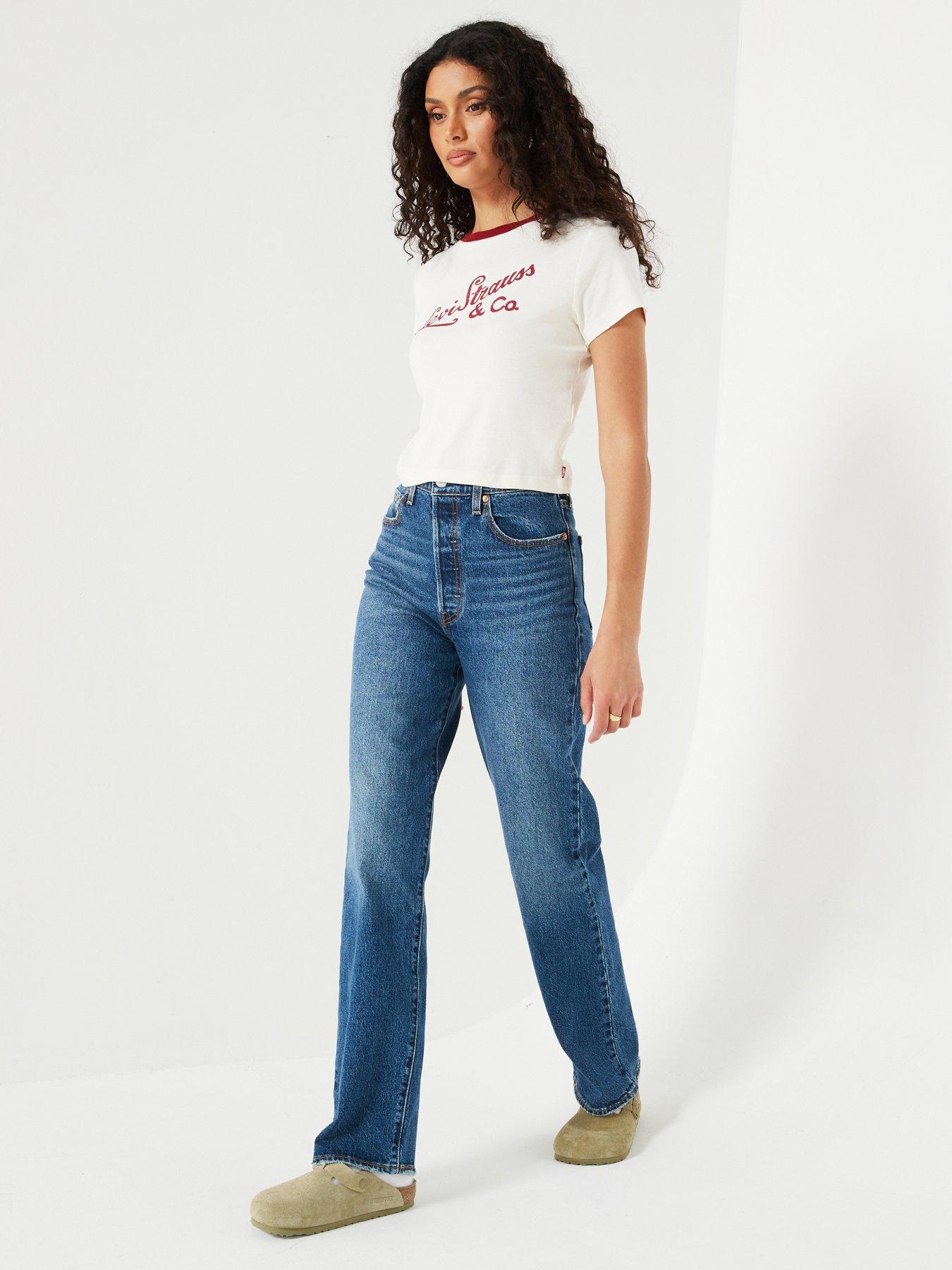 Image 5 of 6 of Levi's Ribcage Full-length Jeans - Valley View - Blue