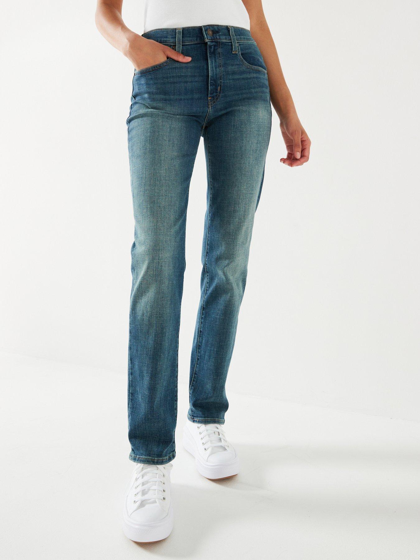 undefined 724™ High Rise Straight Leg Jean - Tore It Up No Dx T2 - Blue