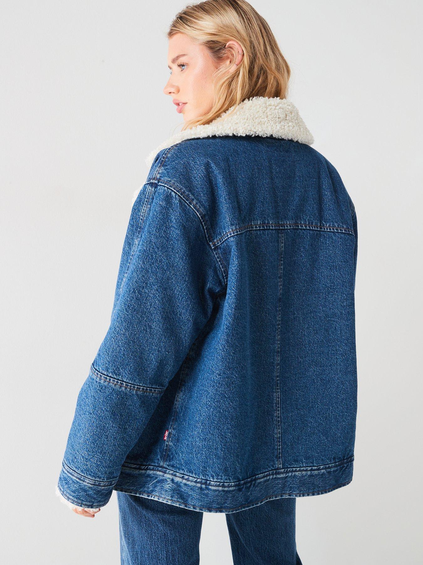 Levi s Sherpa Flight Denim Jacket In The Air Very