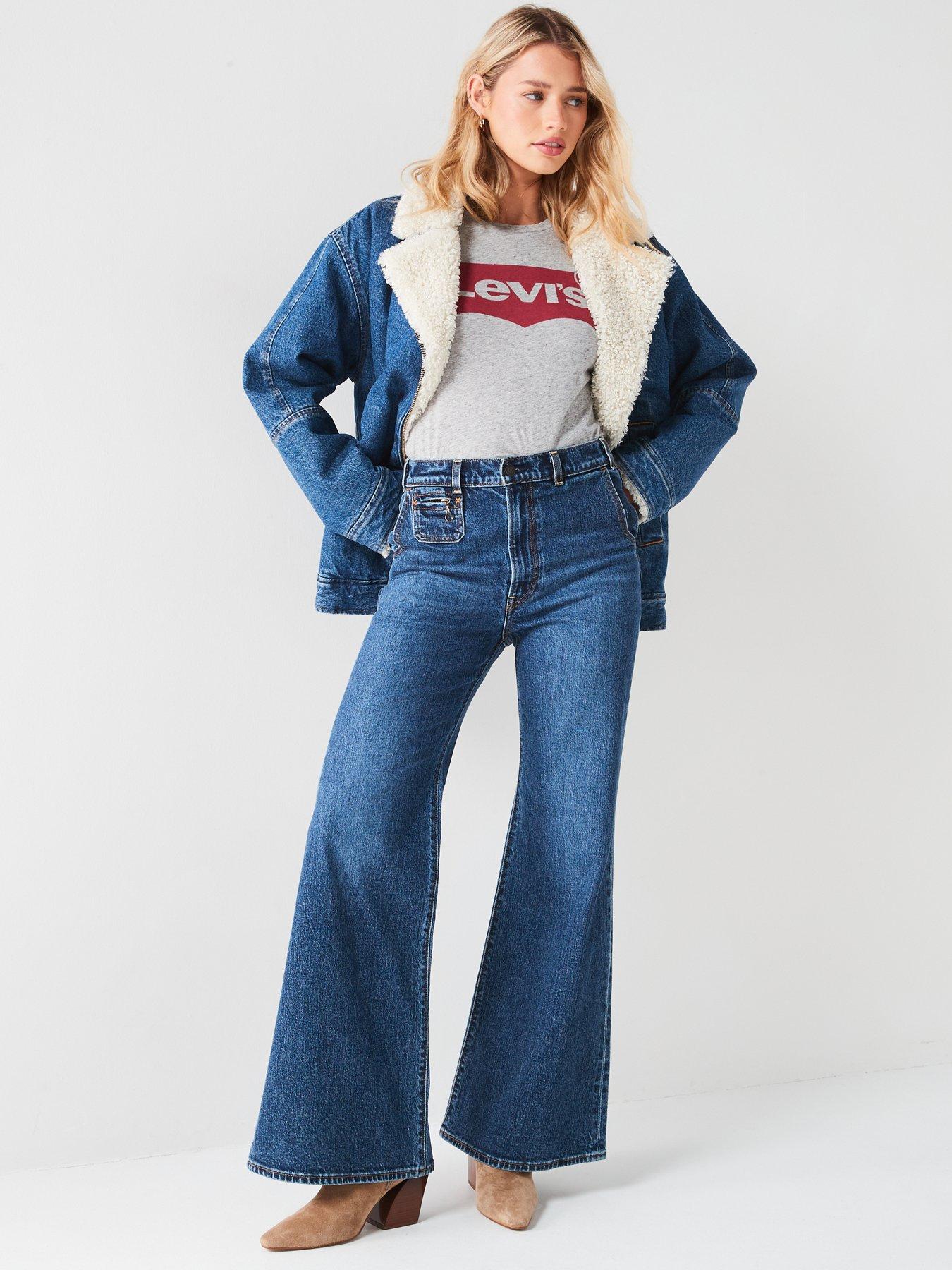 Image 3 of 4 of Levi's Sherpa Flight Denim Jacket - In The Air