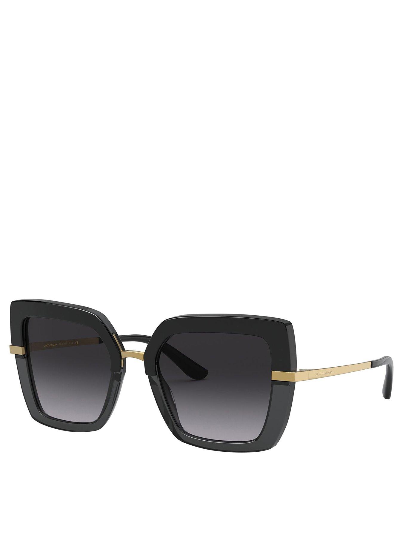 Dolce & Gabbana D & G Black Square Frame Oversized Sunglass