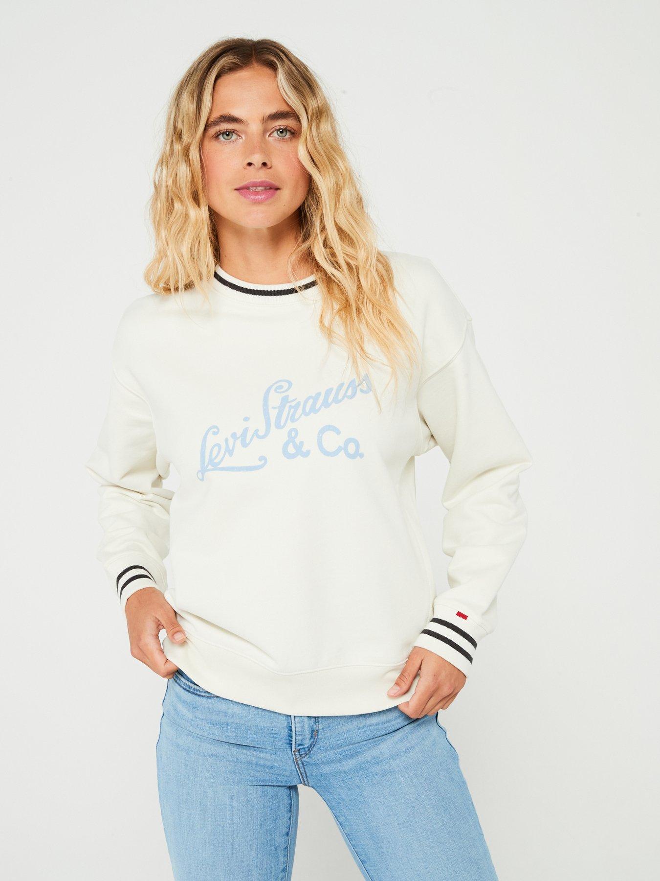 Levi s Heritage Sweatshirt Archival Script Crew Egret Beige Very