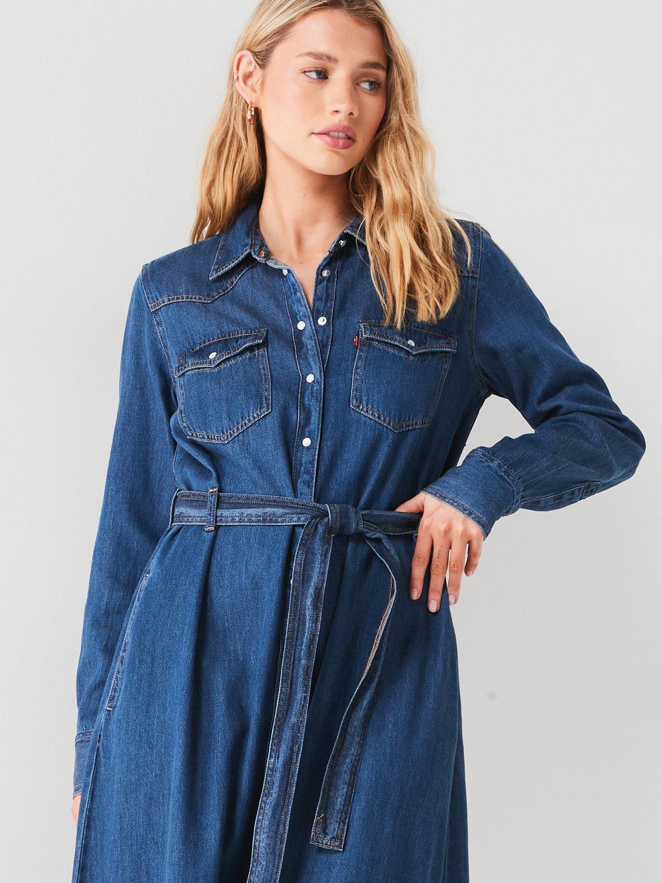 Lucky Brand Women's Jenna Dress - Short Sleeve Patterned V-Neck Dress With Tie Waist 13 thumbnail image