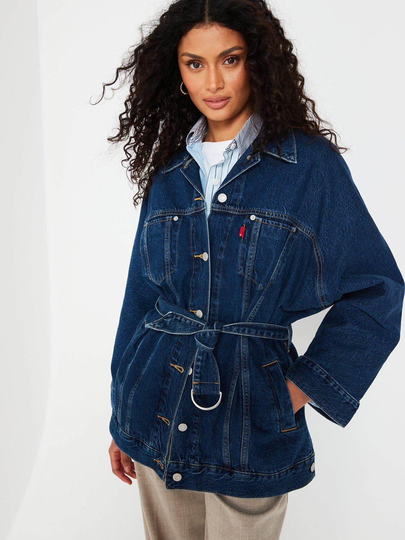 Levi'S Belted Dolman Trucker Denim Jacket - She'S Nice No Dp Blue