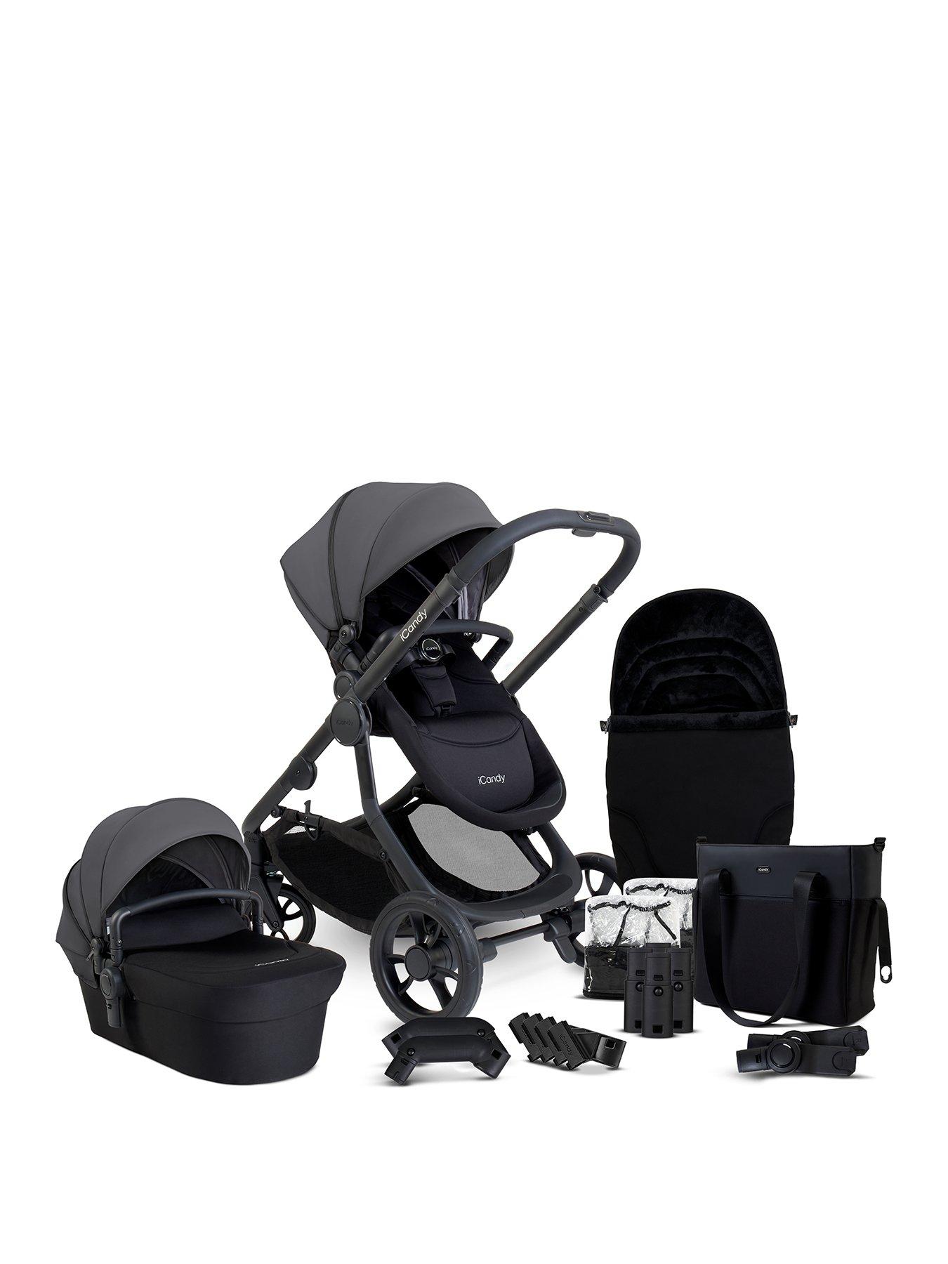 undefined Orange 4 Pushchair Bundle - Fossil/Black