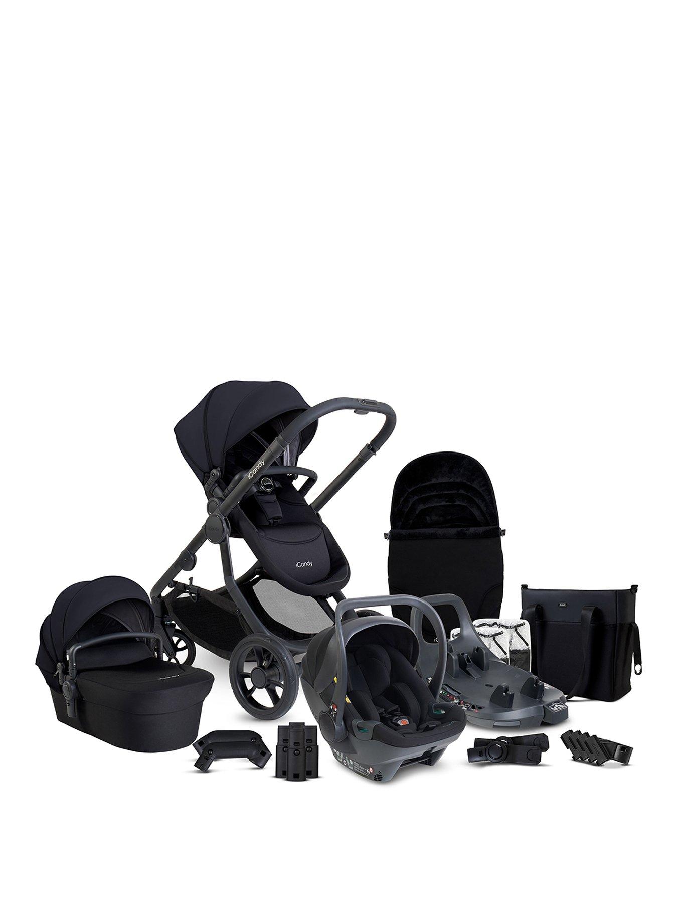 iCandy Orange 4 Travel System with Cocoon 360 Car Seat, Black