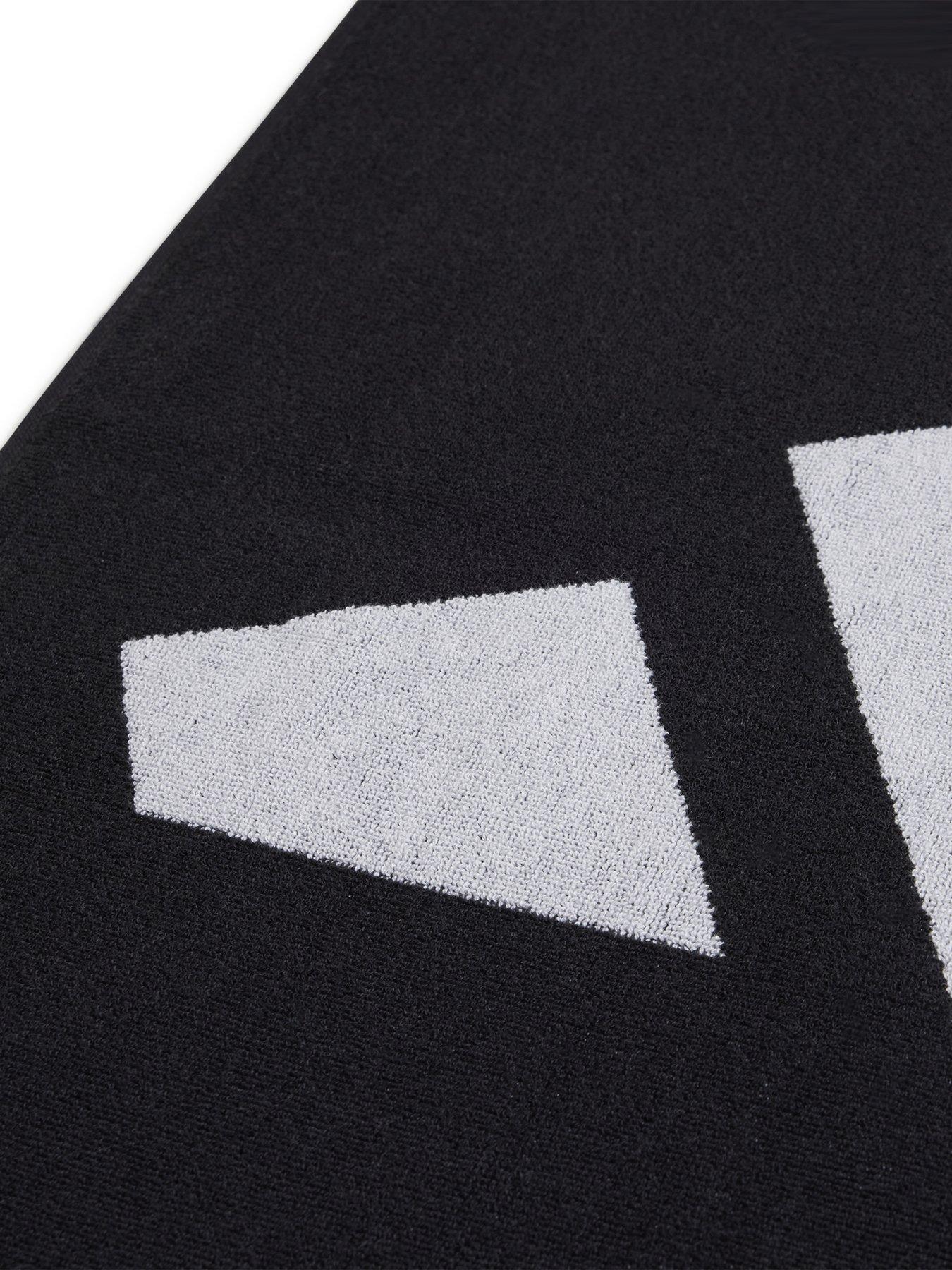 adidas Mens 3bar Towel Large - Black | Very.co.uk