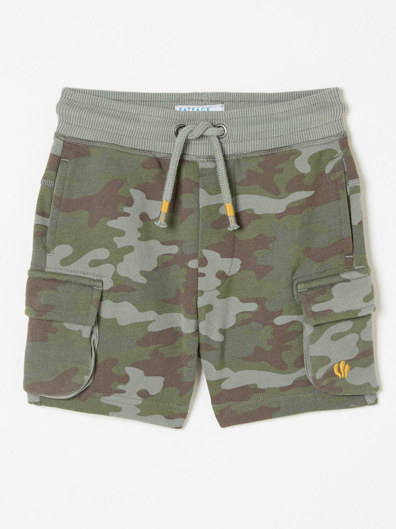 FatFace Boys Hatfield Camo Cargo Shorts - Khaki | Very.co.uk