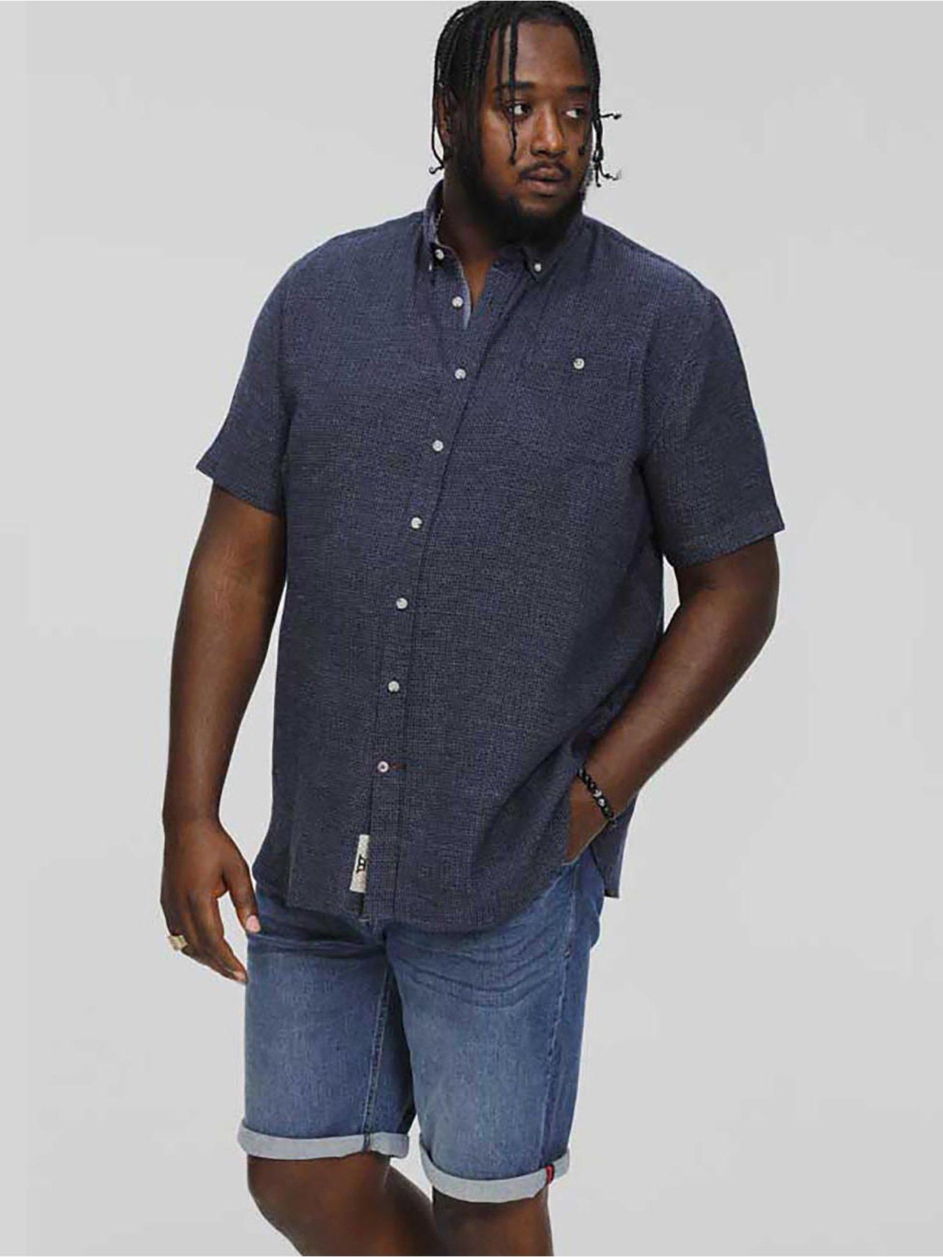 Image 2 of 4 of D555 Girton Short Sleeved Lined Shirt - Navy