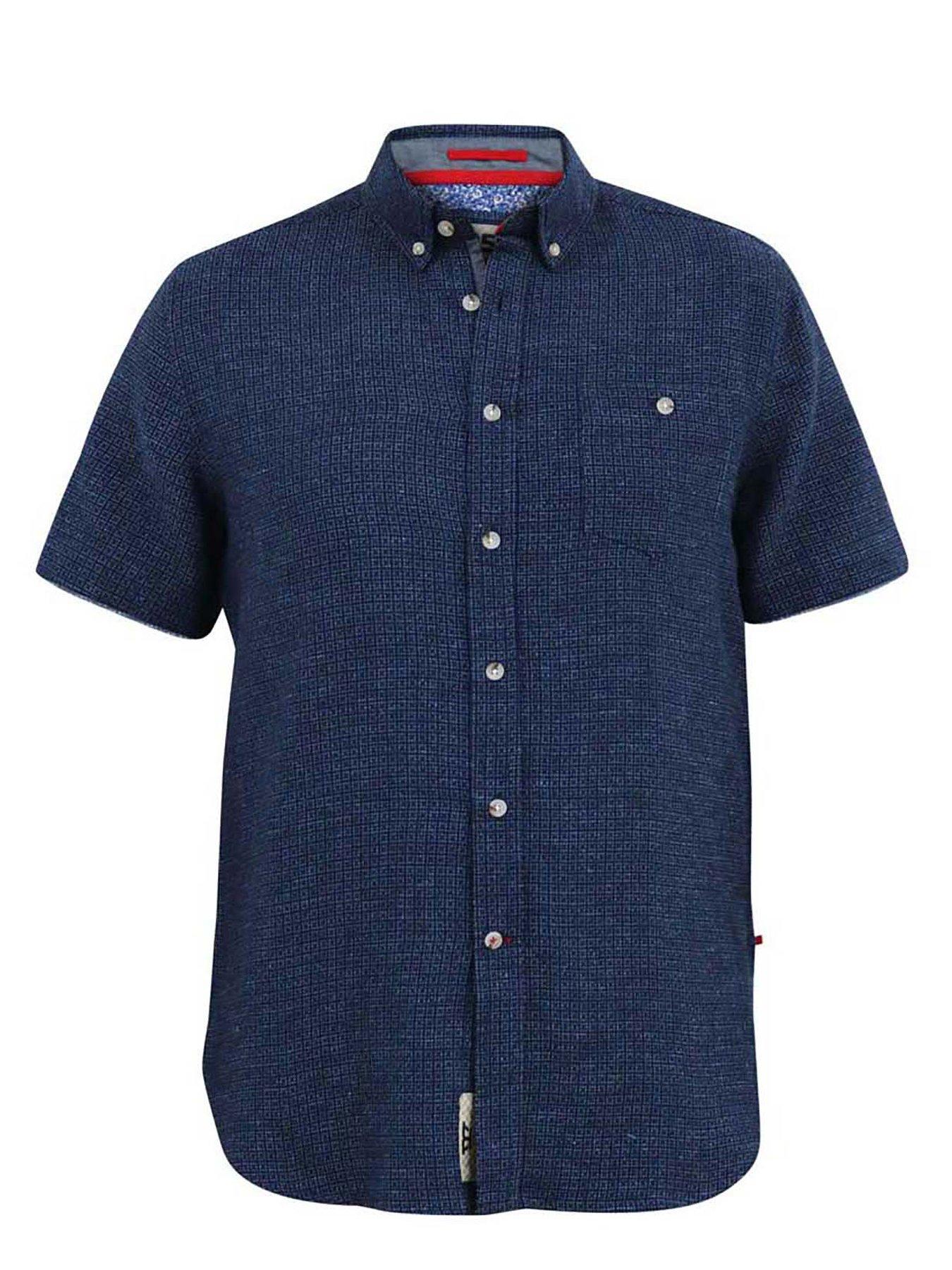 Image 3 of 4 of D555 Girton Short Sleeved Lined Shirt - Navy