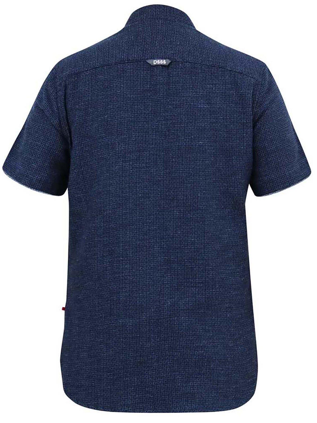 Image 4 of 4 of D555 Girton Short Sleeved Lined Shirt - Navy
