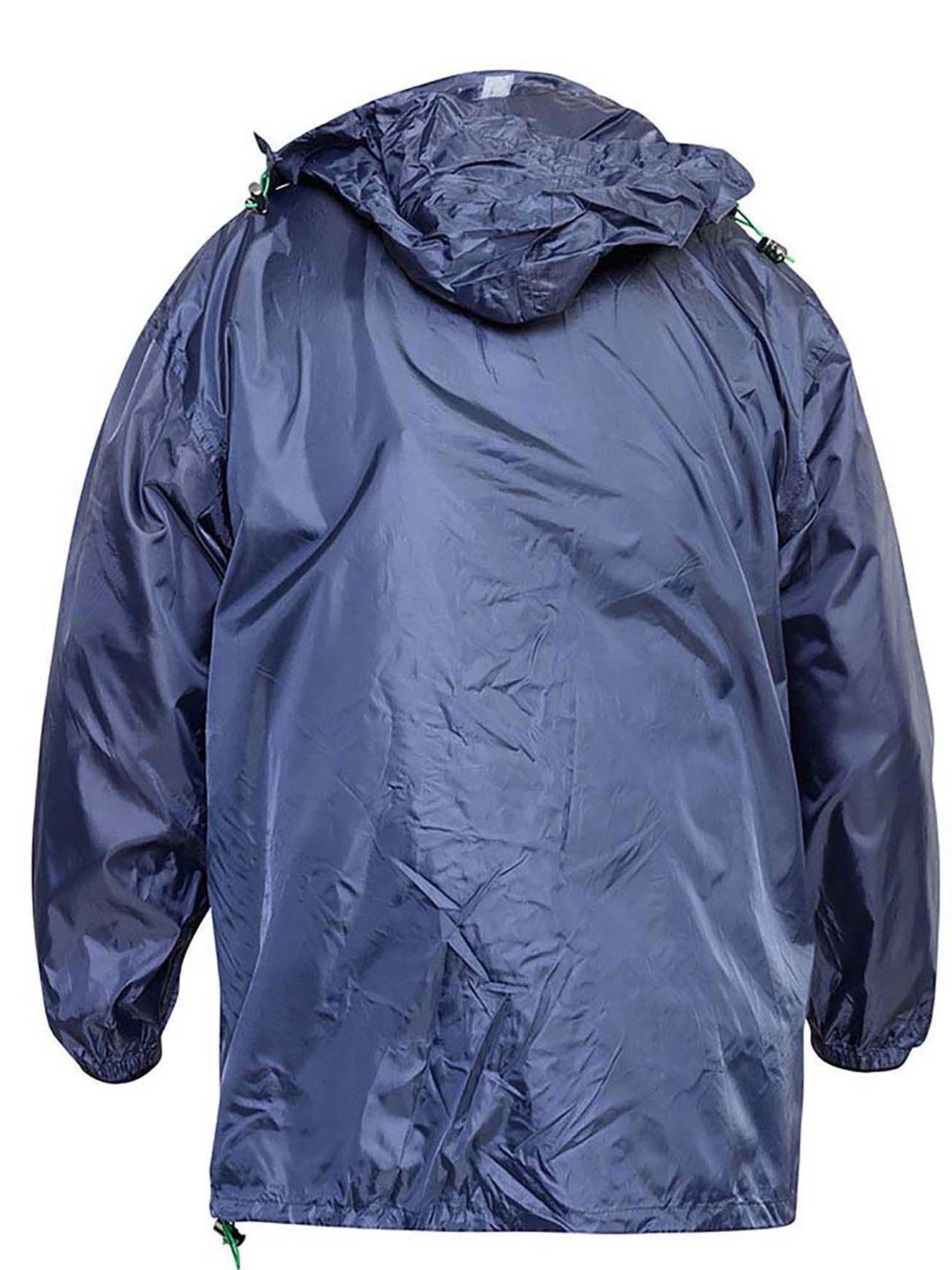 Image 4 of 4 of D555 Zac Packaway Weatherproof Rain Jacket - Navy