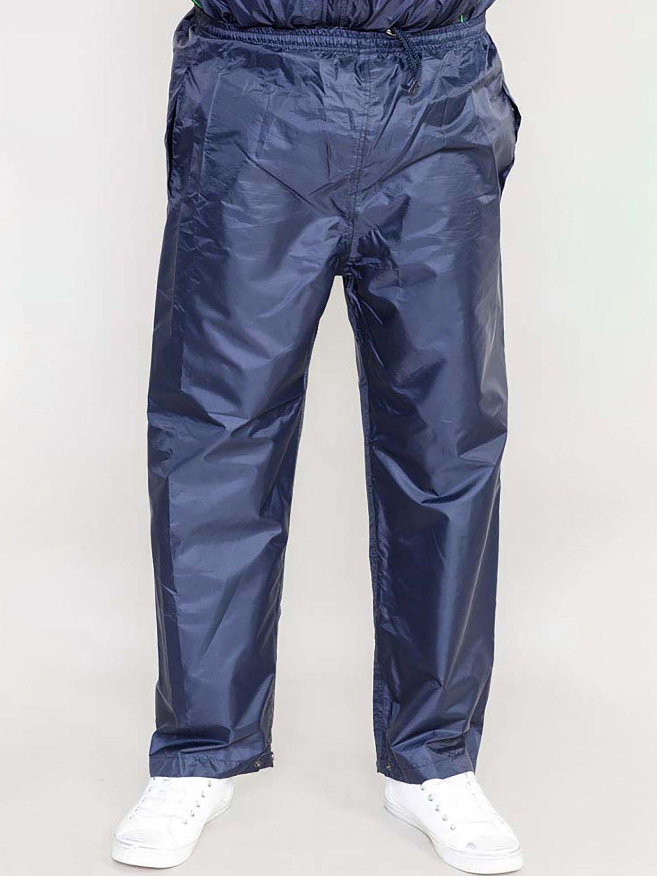 undefined Elba Packaway Weatherproof Rain Over Joggers - Navy