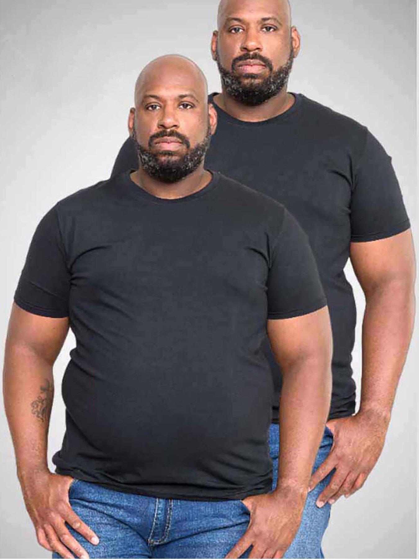 D555 Fenton Pack Of 2 T-shirts - Black/black