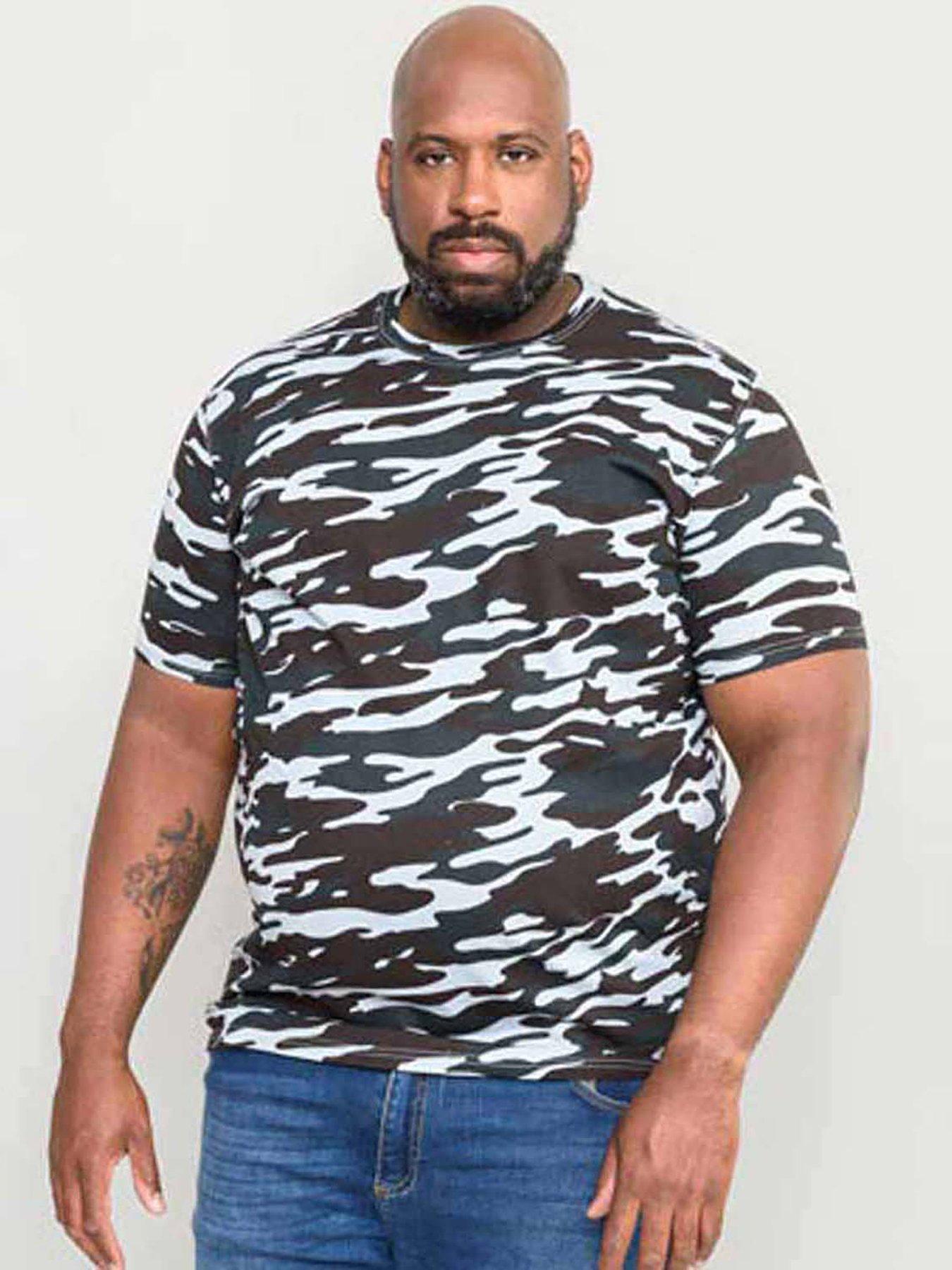 D555 Gaston Camouflage Print T-shirt - Storm