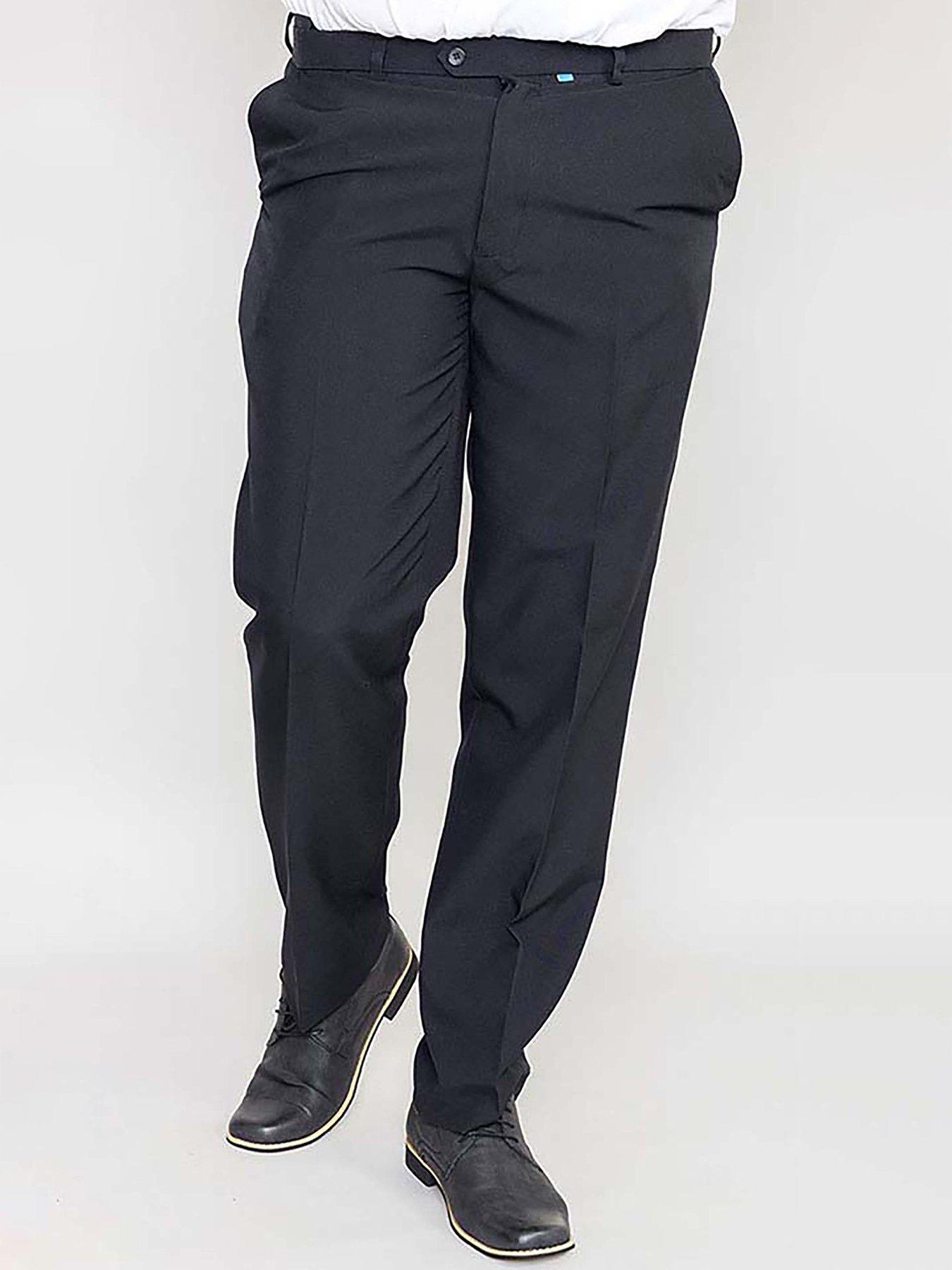 D555 Max Xtenda Waist Smart Trousers - Navy | Very.co.uk