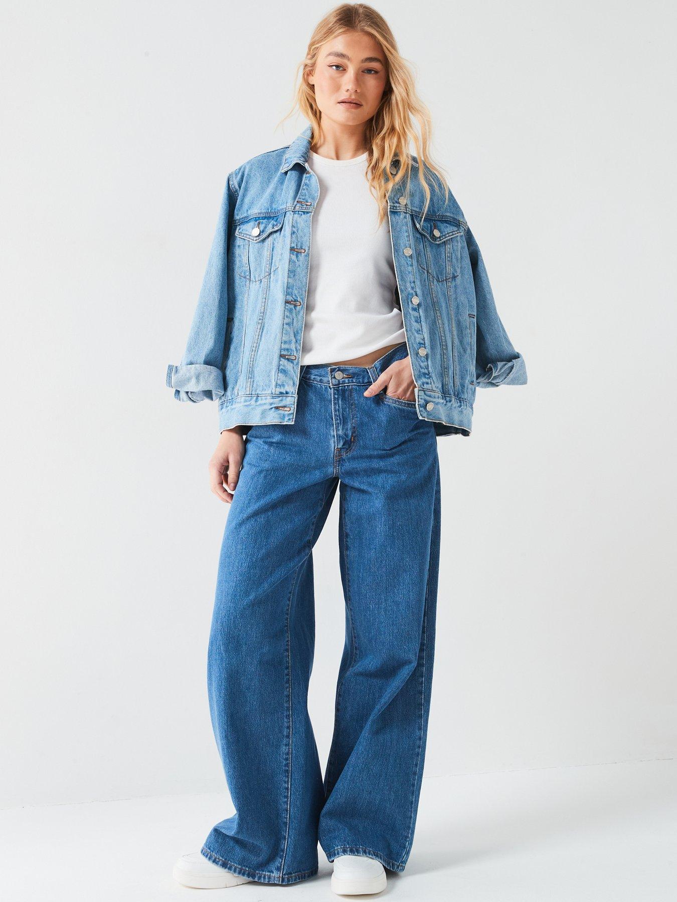 Levi's 94 Baggy Wide Leg Jeans - Take Chance - Blue | Very.co.uk