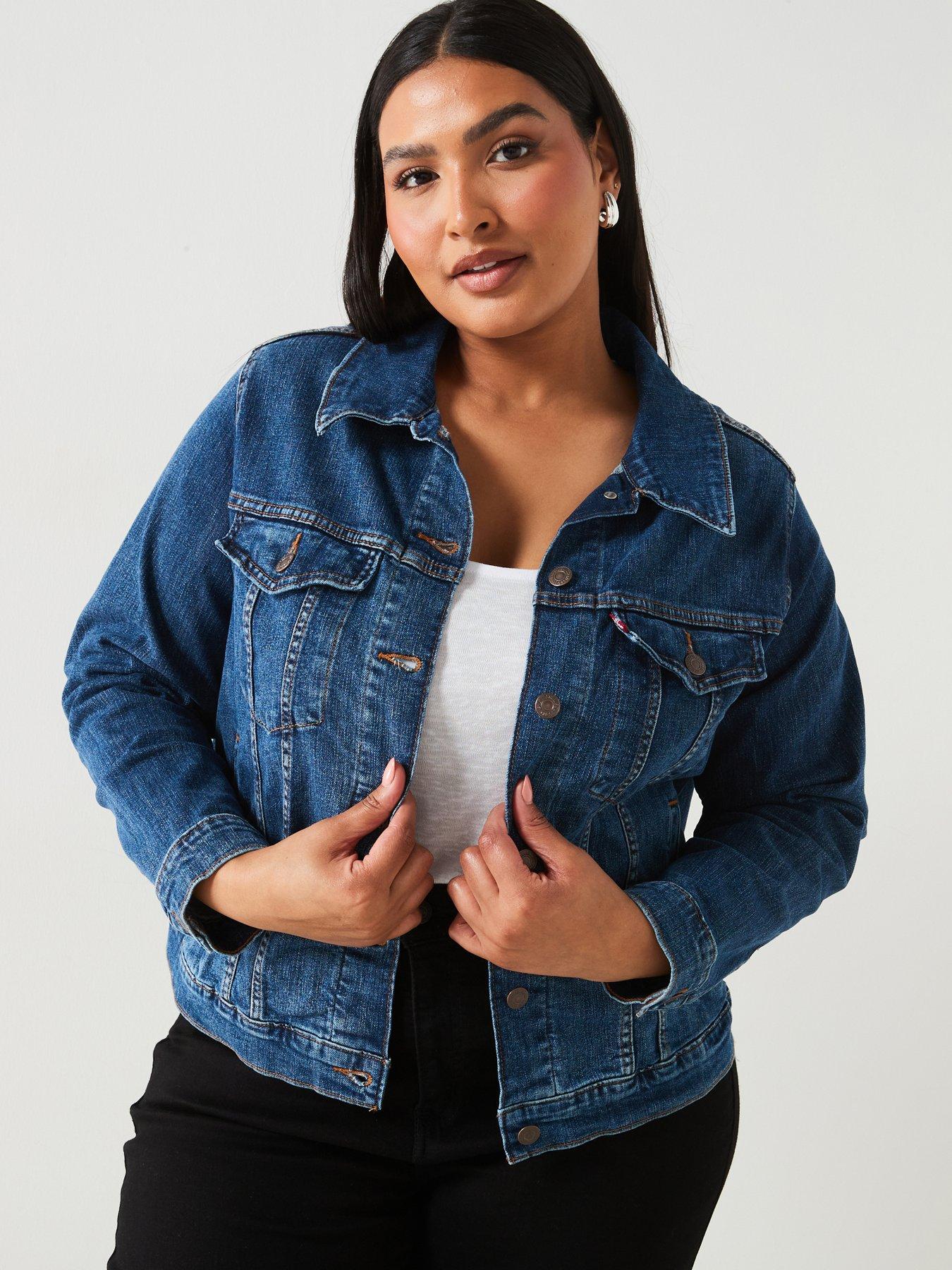 undefined Original Trucker Jacket (plus Size) - A8492-0002 See Her Run Plus - Blue