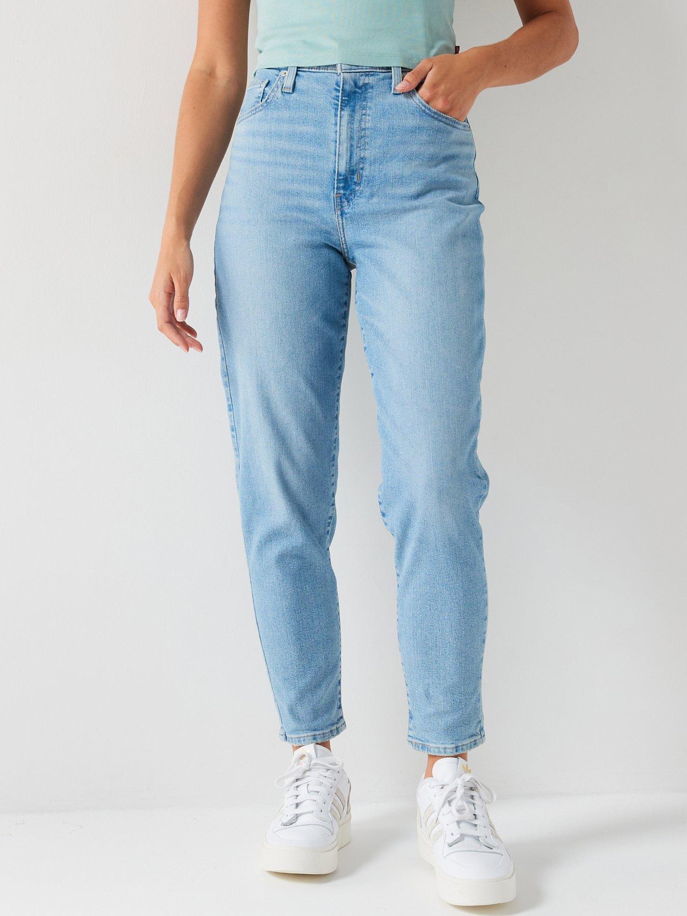 undefined High Waisted Mom Jeans - Now You Know Blue
