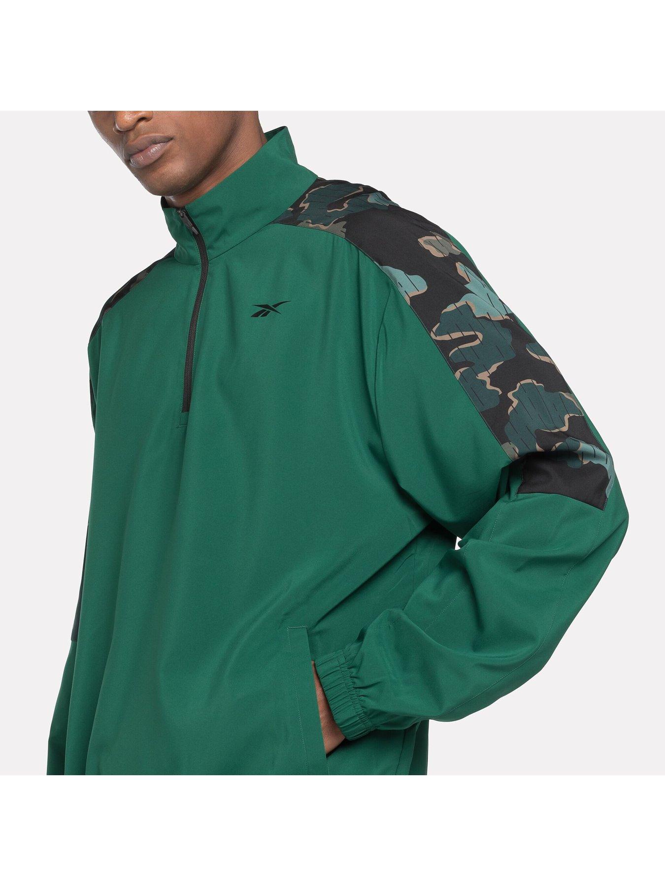 Mens Training Train Motion Camo 1 4 Zip Green