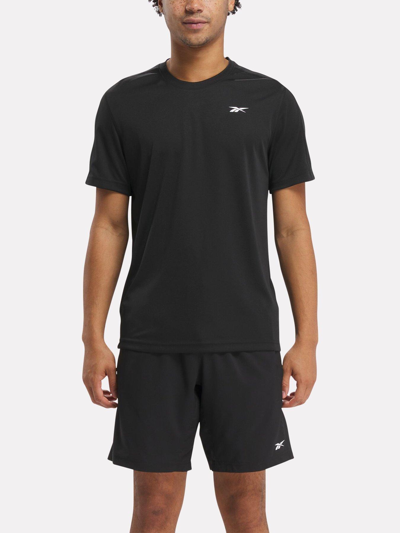 Image 1 of 3 of Reebok Mens Training ID Shorts Sleeve Tech Tee - Black