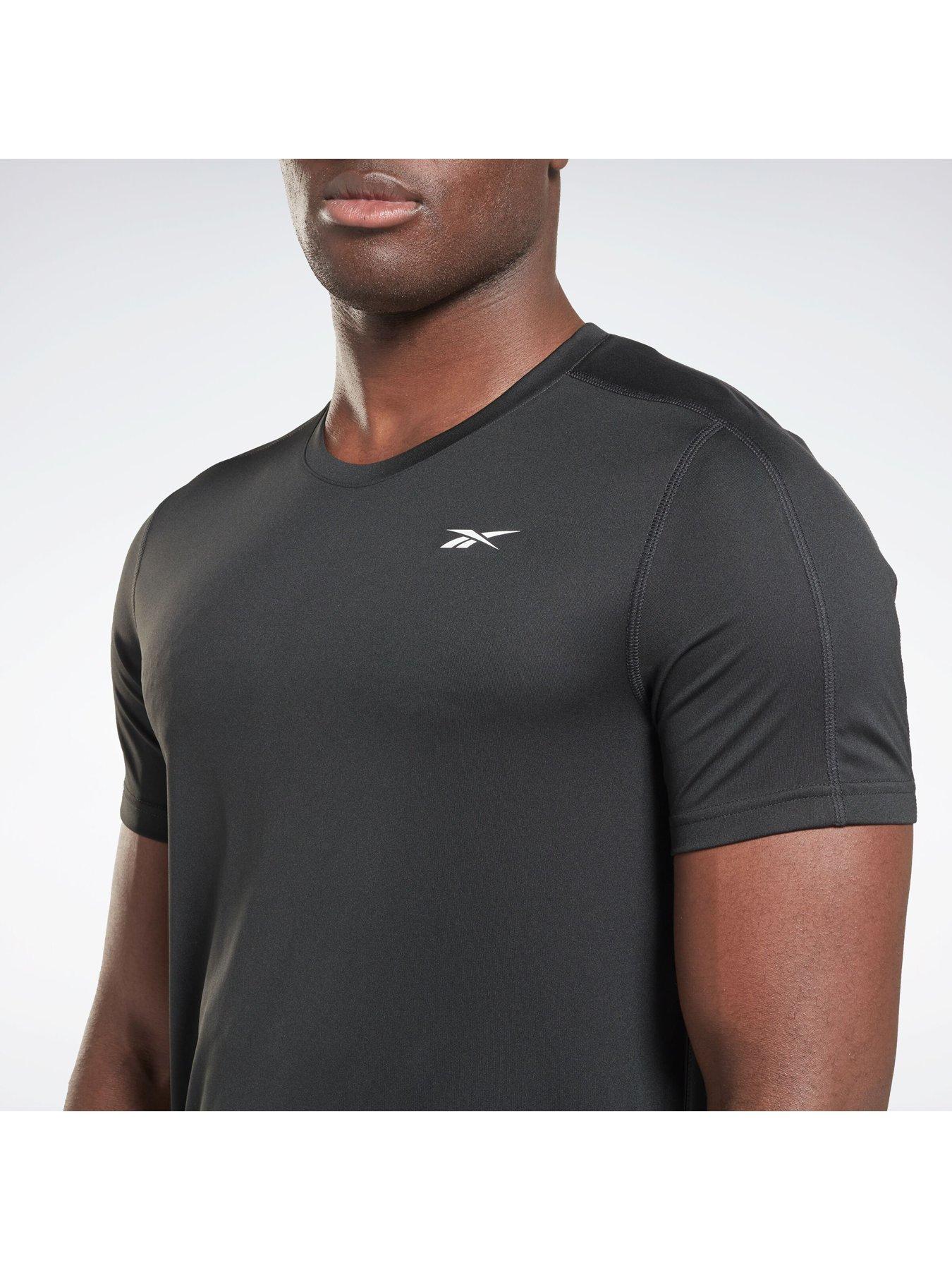Image 3 of 3 of Reebok Mens Training ID Shorts Sleeve Tech Tee - Black
