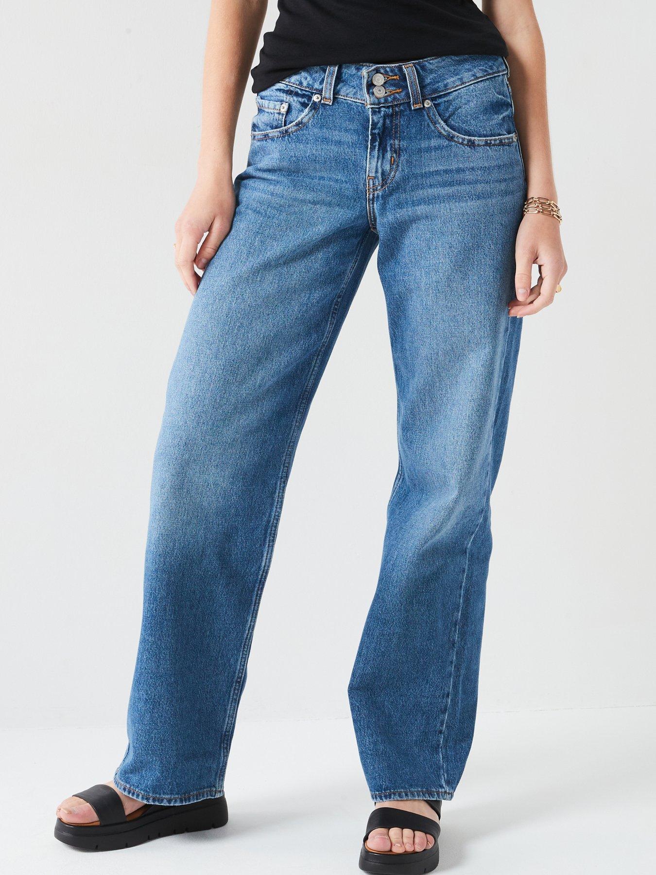Levis Superlow Jeans - Its A Vibe - Blue, Blue, Size 29, Inside Leg 34, Women