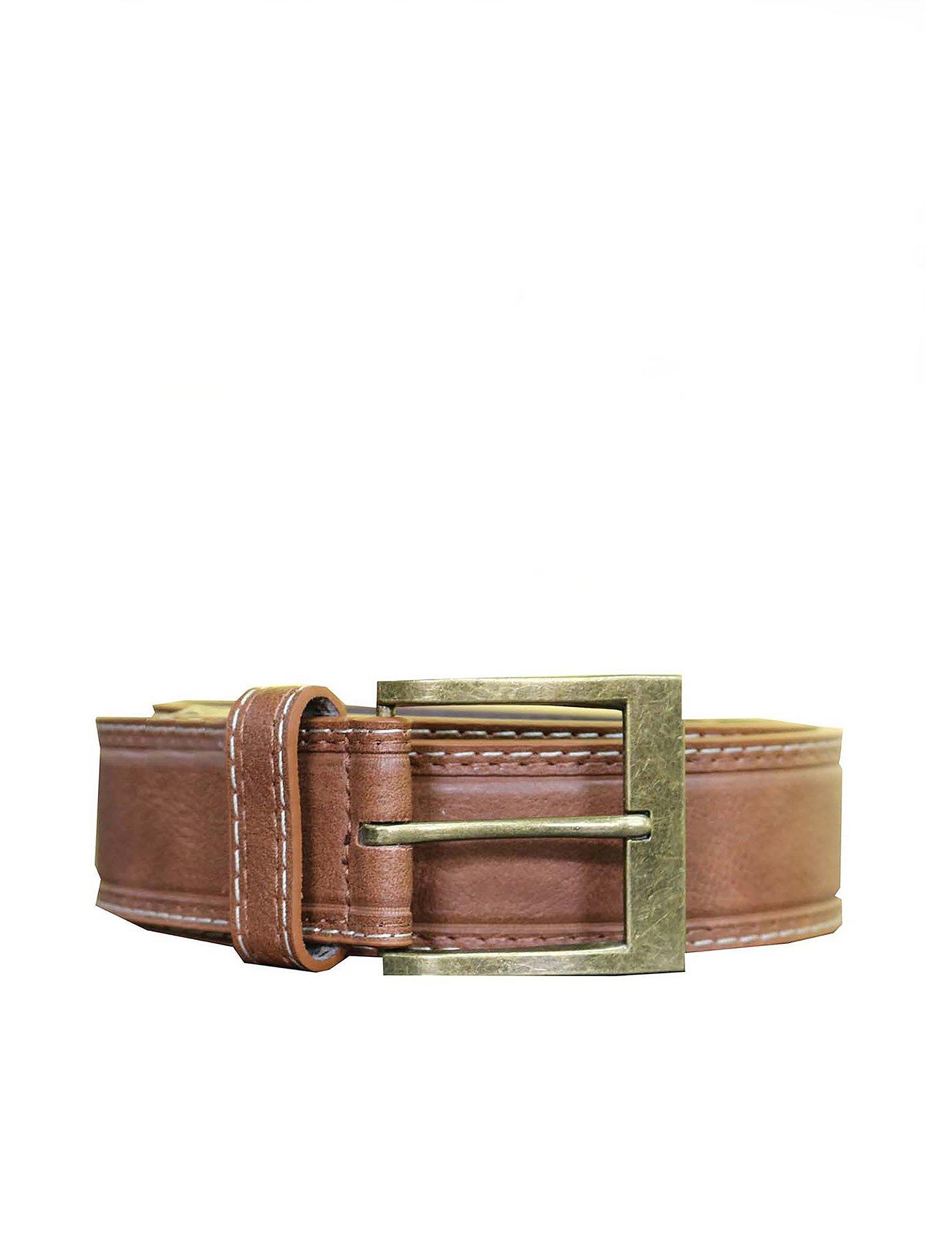 undefined Dylan Bonded Leather Belt - Tan