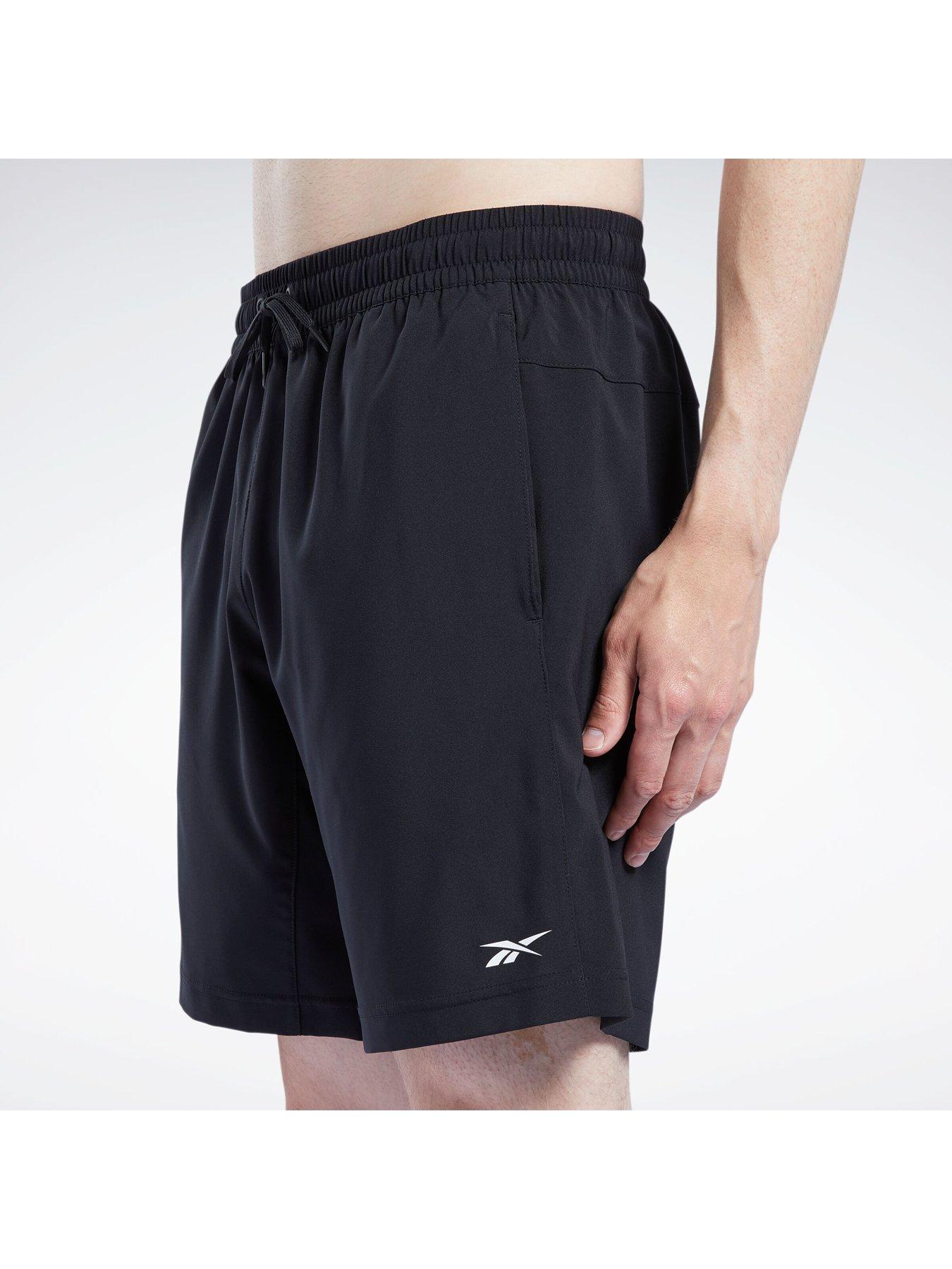 Reebok Mens Training Workout Woven Shorts Black Very