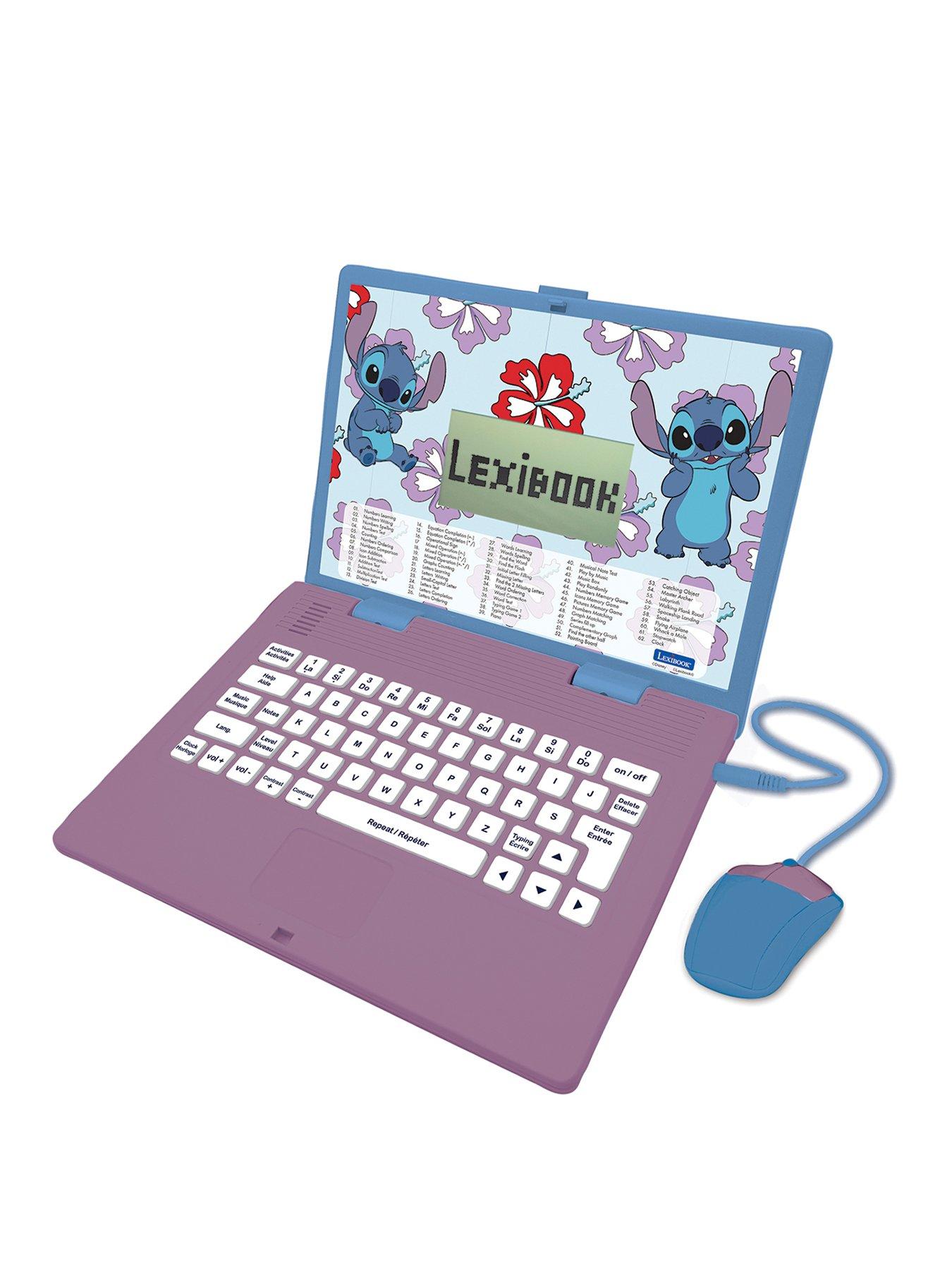 Image 1 of 5 of Disney Lexibook&nbsp;Stitch Bilingual Educational Laptop (124 Activities in English / French)