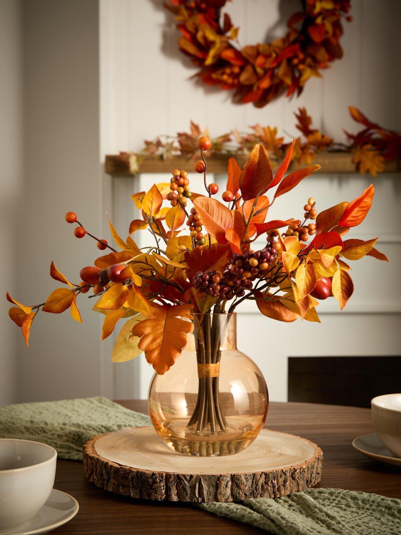 undefined Autumn Harvest Vase With Foliage