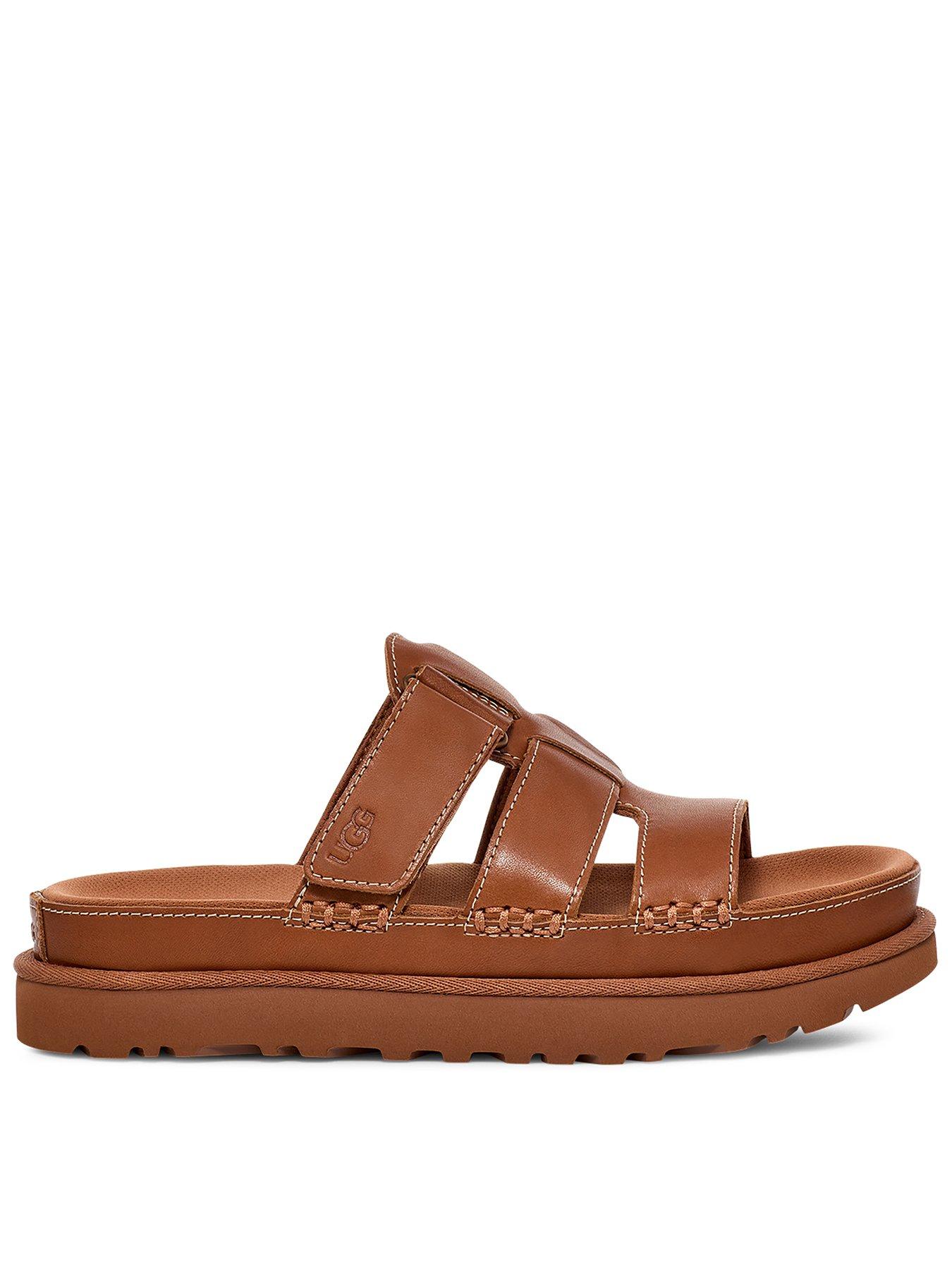 UGG Goldenstar Slide Tan Sandal | Very.co.uk