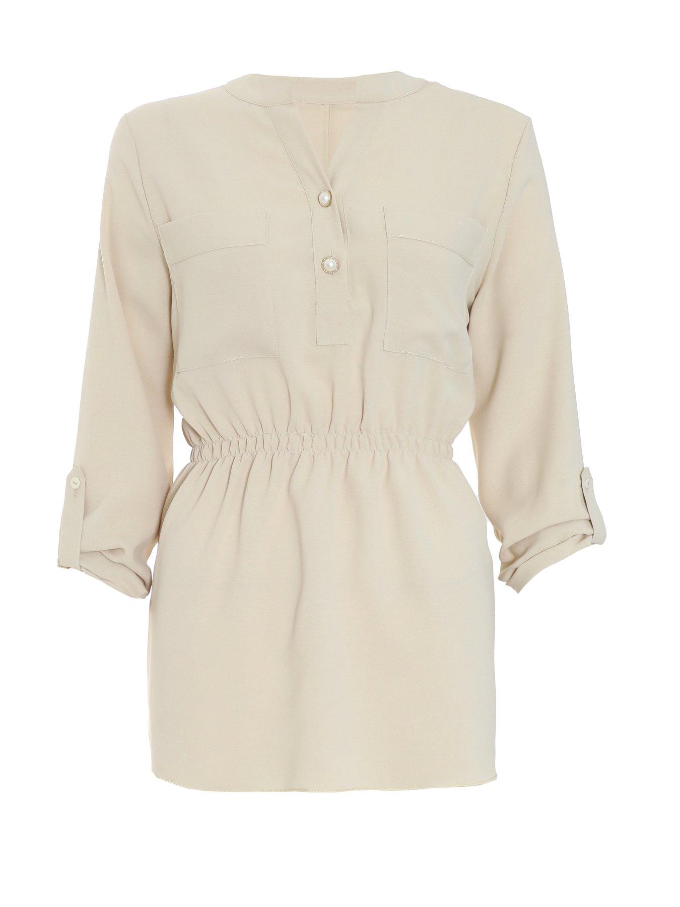 Image 4 of 6 of Quiz Stone Button Up Blouse
