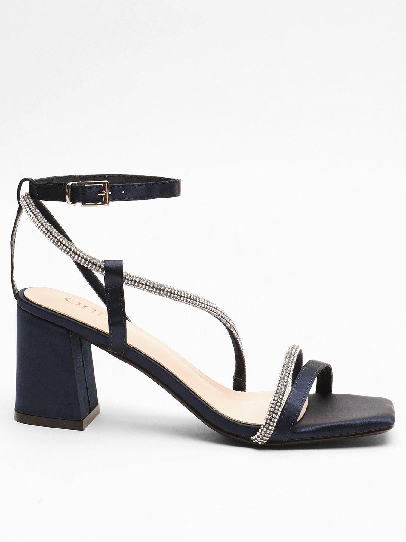 Navy satin best sale sandals uk