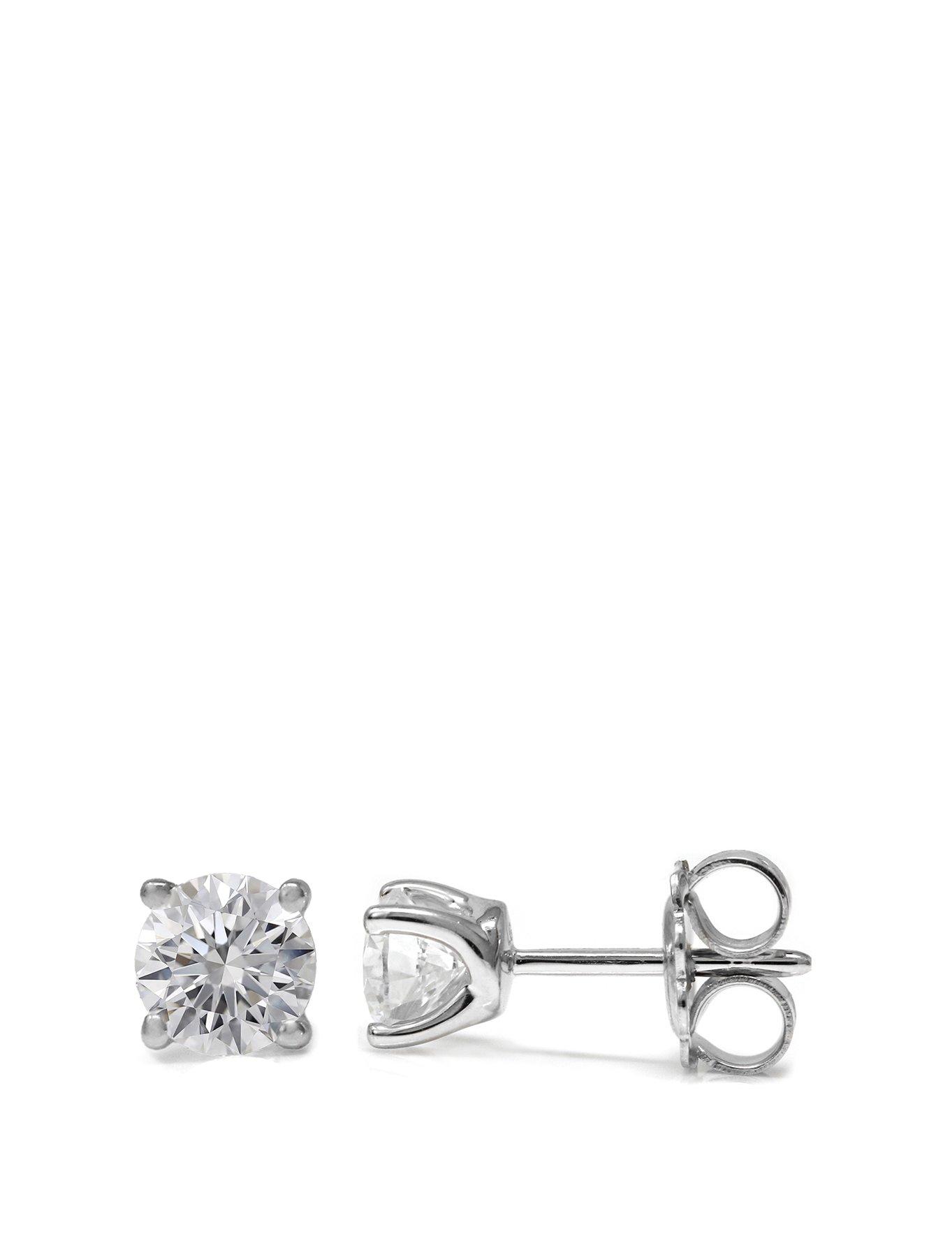 Product photograph of Say It With Lab Diamond Earrings - 1ct from very.co.uk