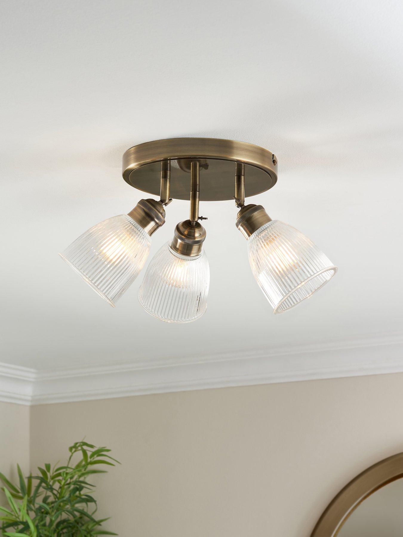 Product photograph of Very Home Hellie 3-light Flush Ceiling Spotlight from very.co.uk