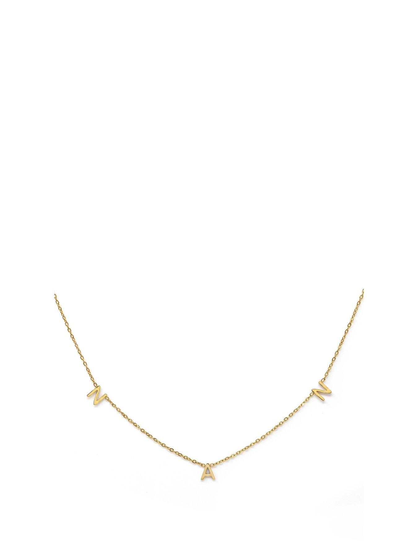 Say It With Nan Necklace Yellow Gold Very